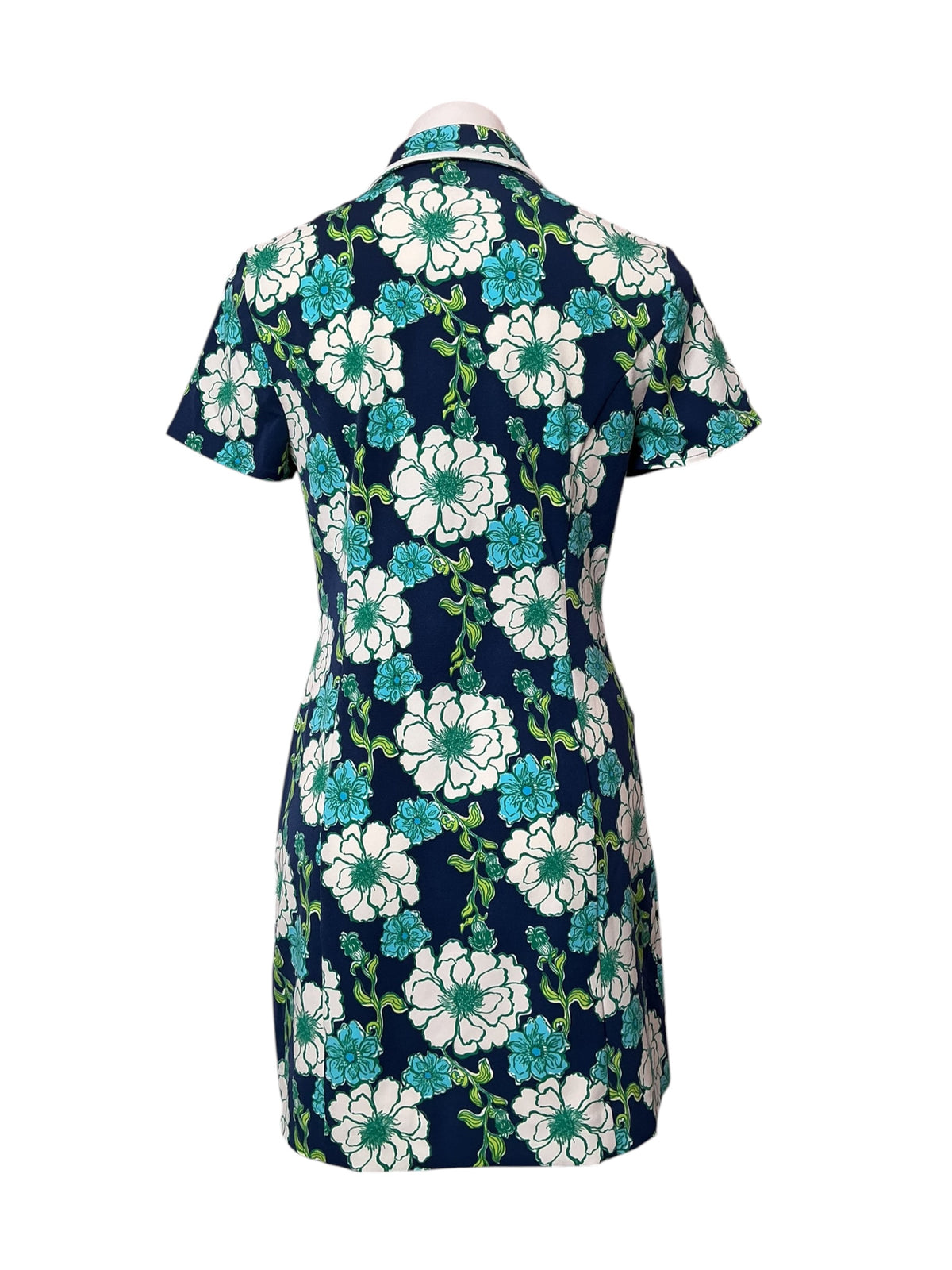 Lilly Pulitzer Kathy Short Sleeve Dress Low Tide Navy Go Big Golf - Size 6
