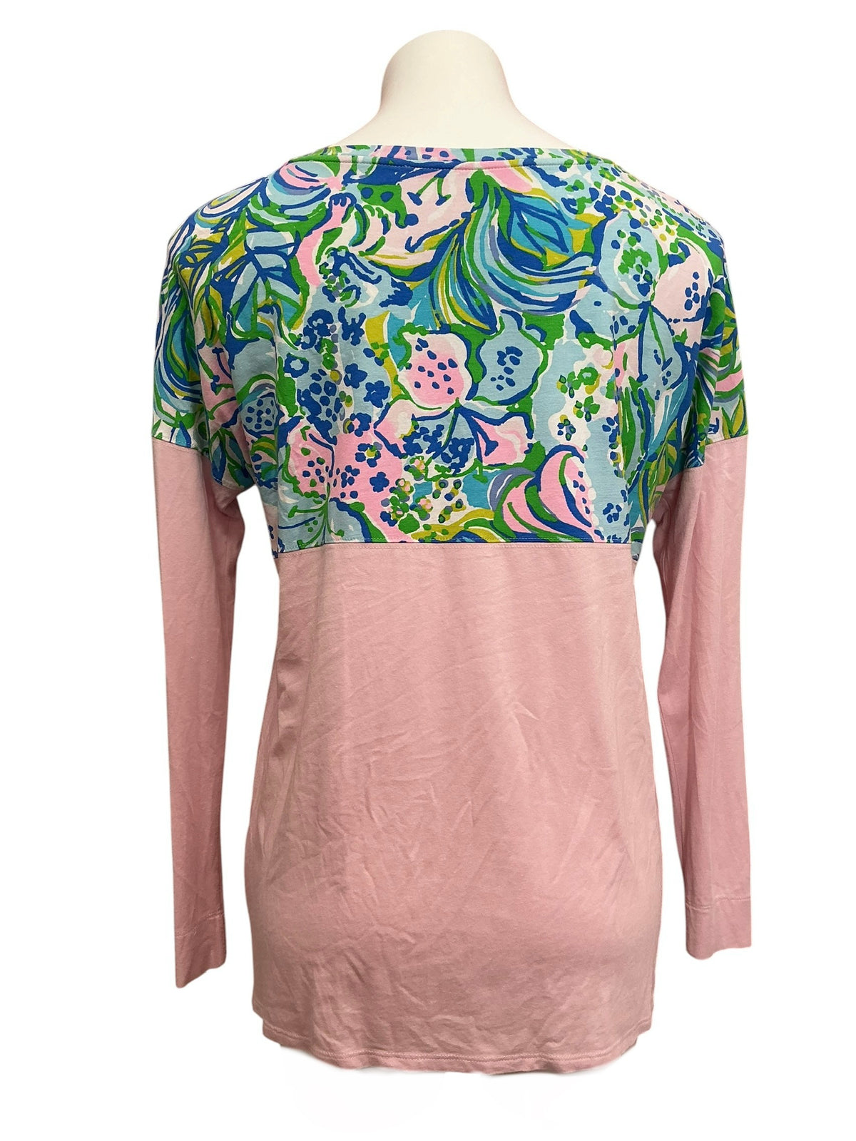 Lilly Pulitzer Finn Long Sleeve Top Purposefully Pink - Size S