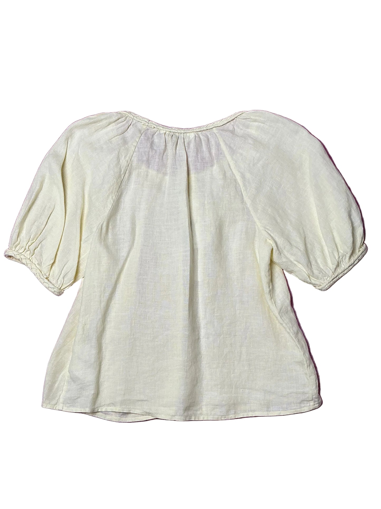 Lilly Pulitzer NWT - Calais Short Sleeve Top - Limoncello X Resort White - Size XS