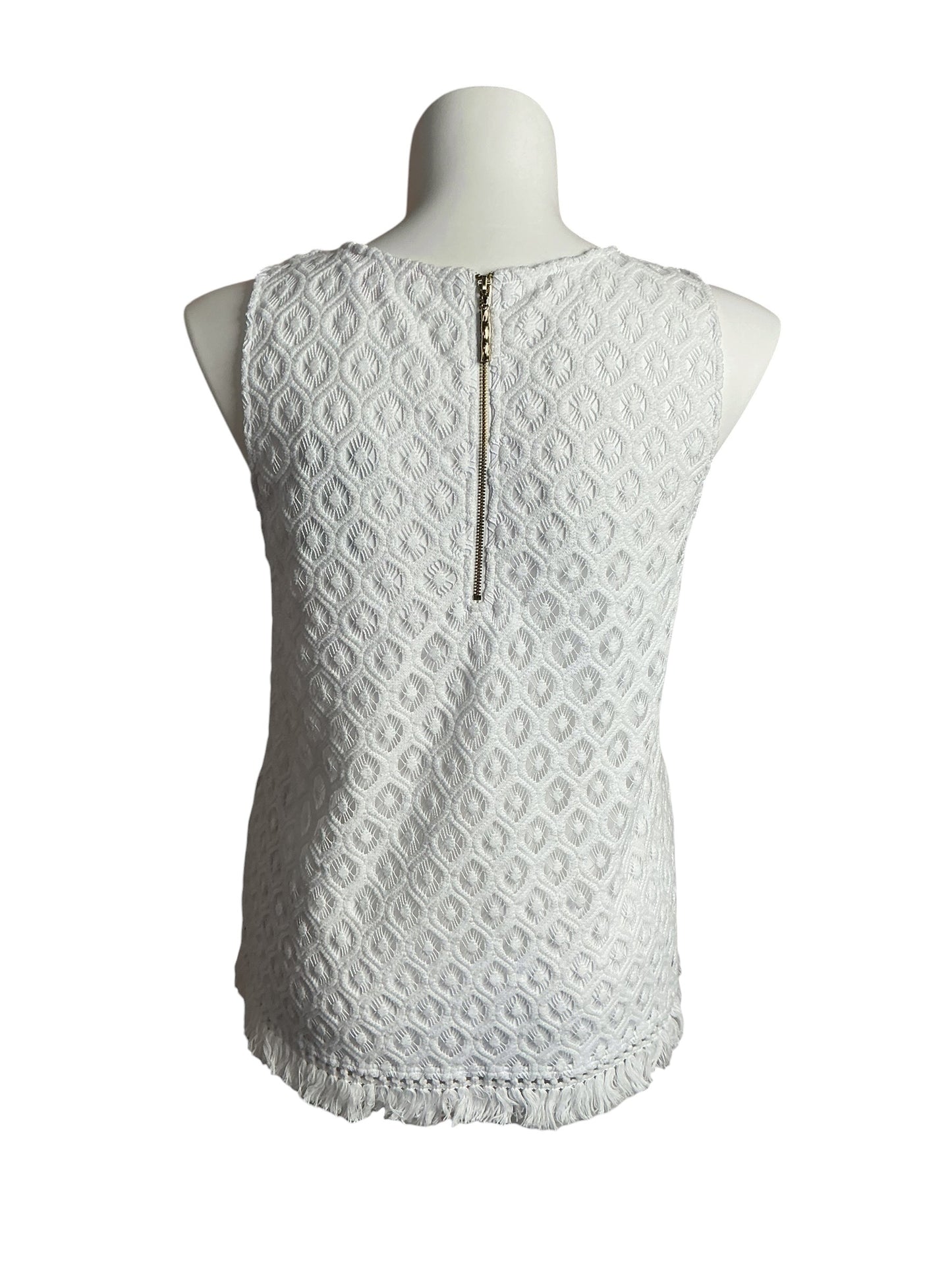 Lilly Pulitzer NWT Maybelle Top Resort White Island Time Knit Lace - Size XL