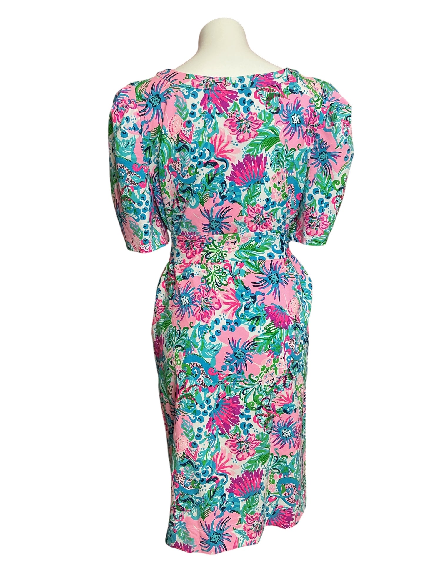 Lilly Pulitzer NWT Harriet Elbow Sleeve Dress Mandevilla Baby Paradise Petals - Size XL