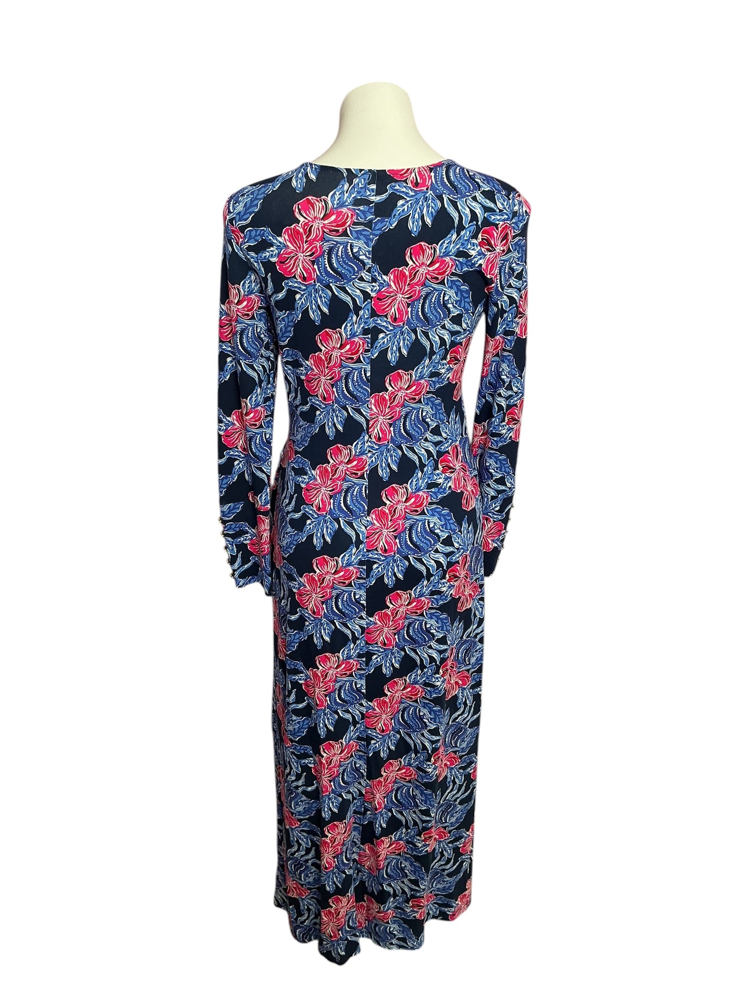 Lilly Pulitzer NWT Bryson Long Sleeve Max Low Tide Navy Its Ofishell- Size S