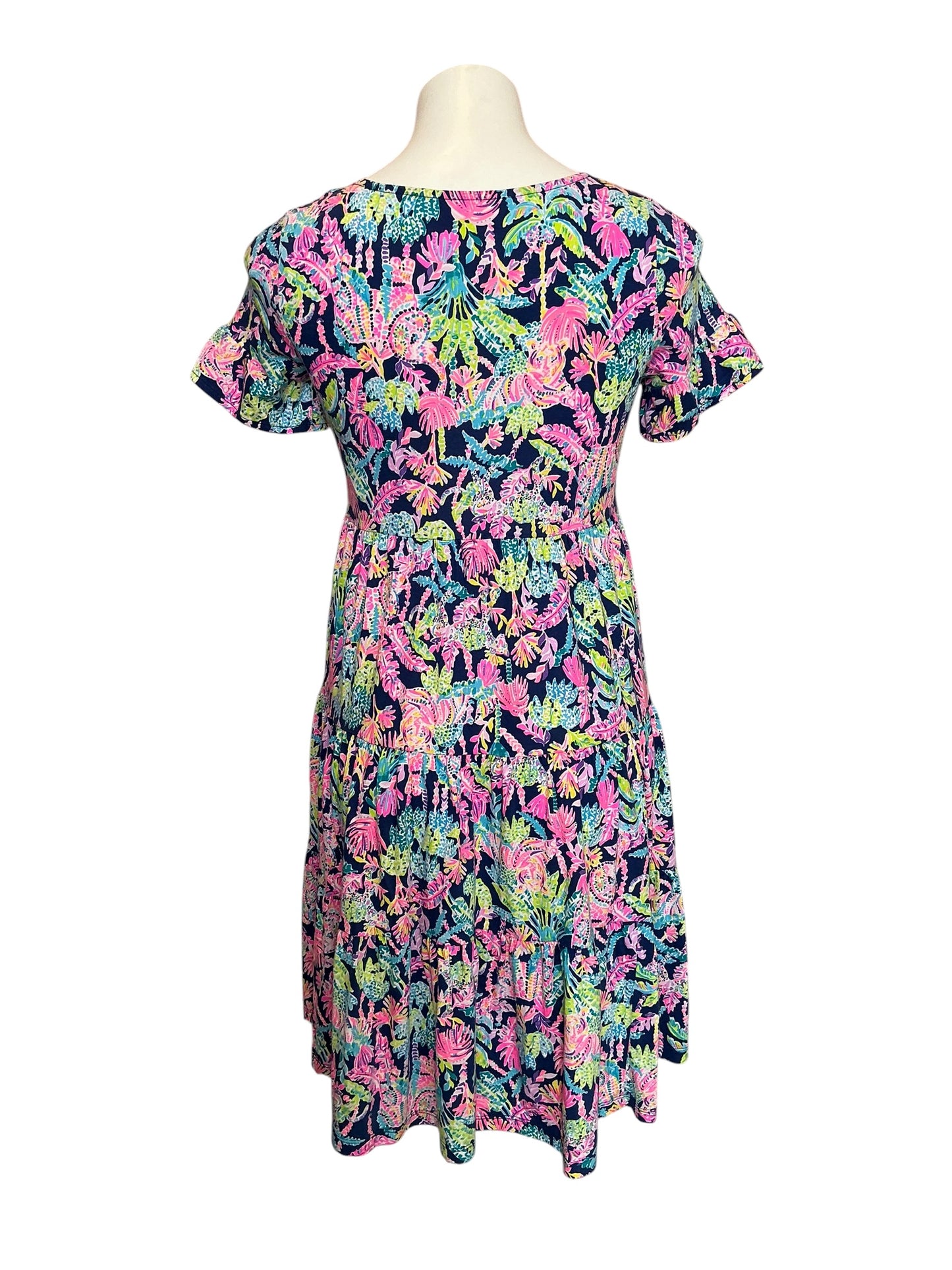 Lilly Pulitzer Jodee Swing Dress Oyster Bay Navy Seen and Herd - Size XS