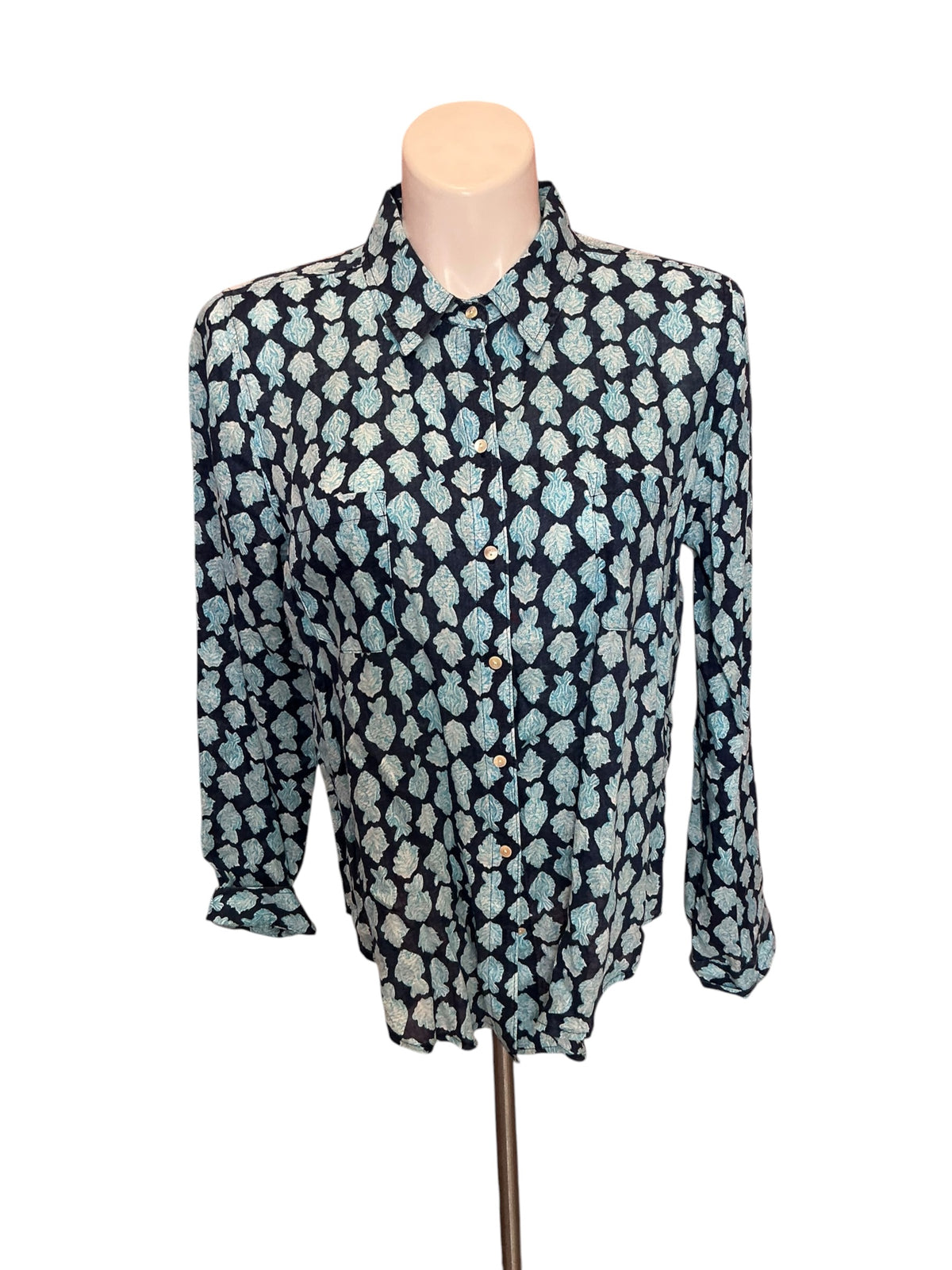 Lilly Pulitzer Sea View Button Down Pineapple Party - Size XL