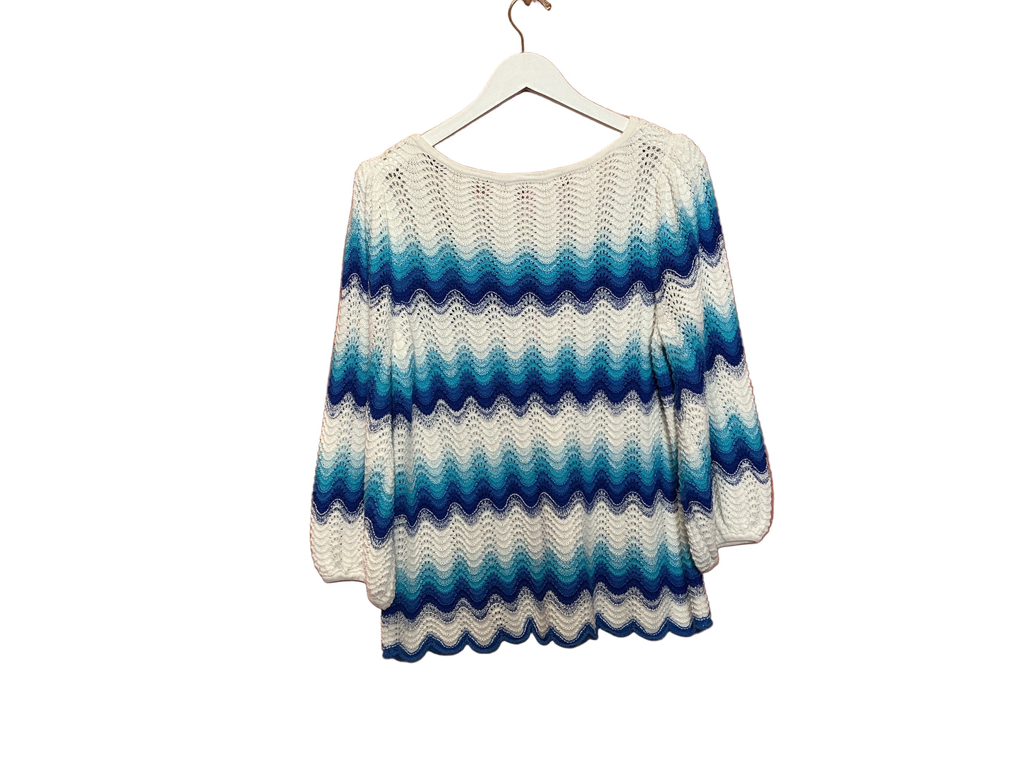 Lilly Pulitzer NWT Navana Sweater Bermuda Blue Gypsy Wave Stripe - Size XL