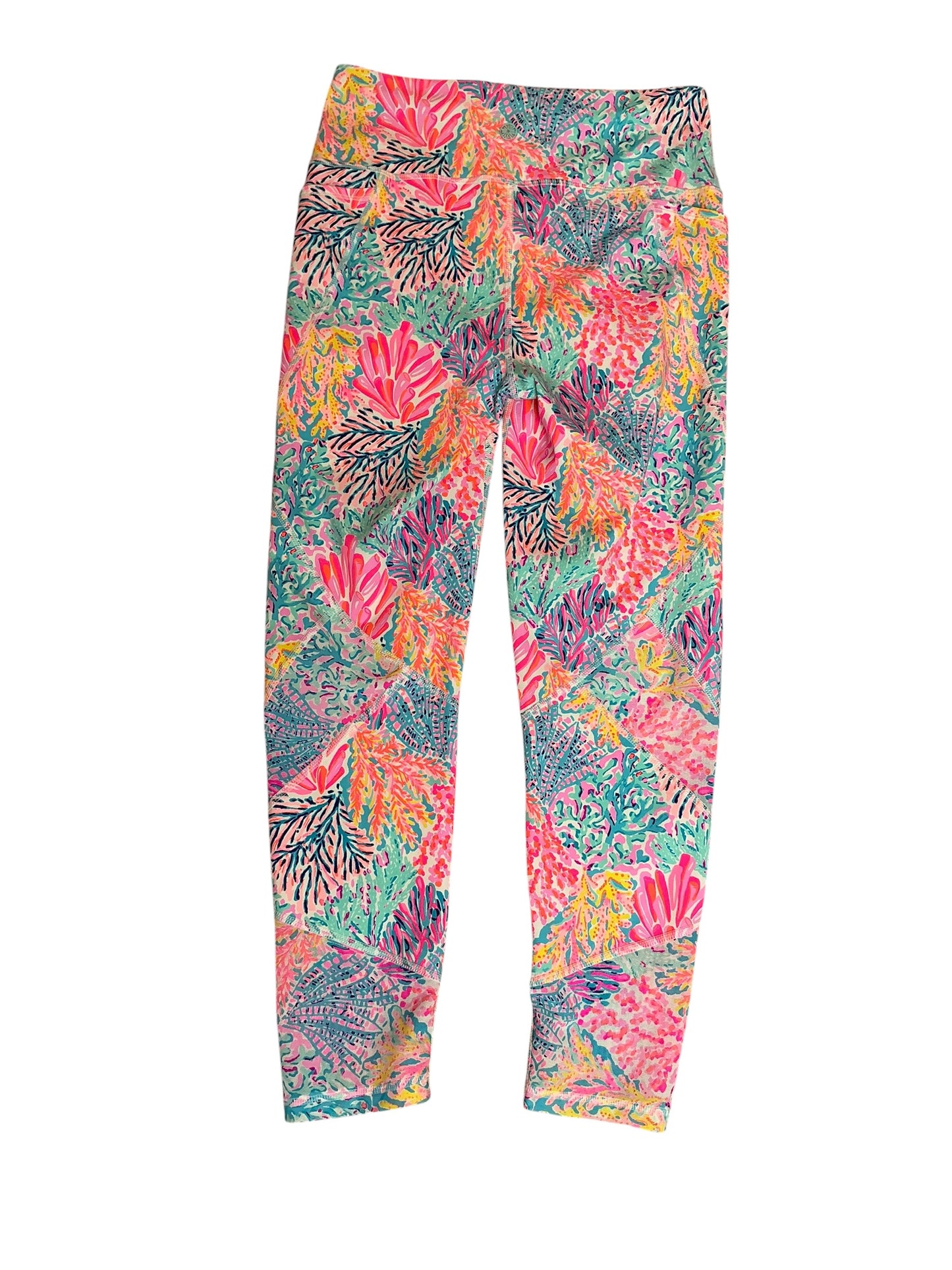 Lilly Pulitzer Luxletic Weekender High-Rise Midi Leggings Multi Splashdance - Size M