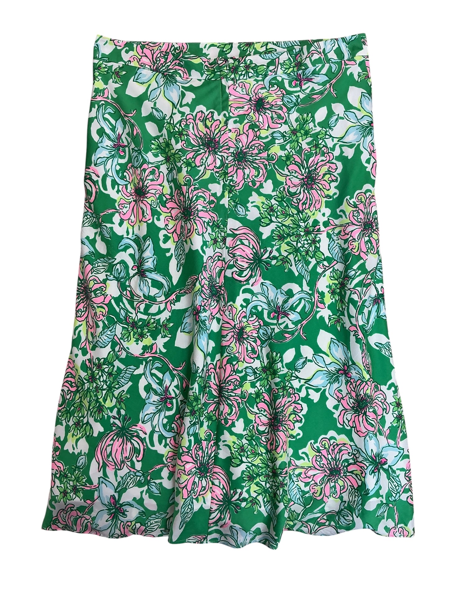 Lilly Pulitzer Rennox Midi Skirt Spearmint Blossom Views - Size 16