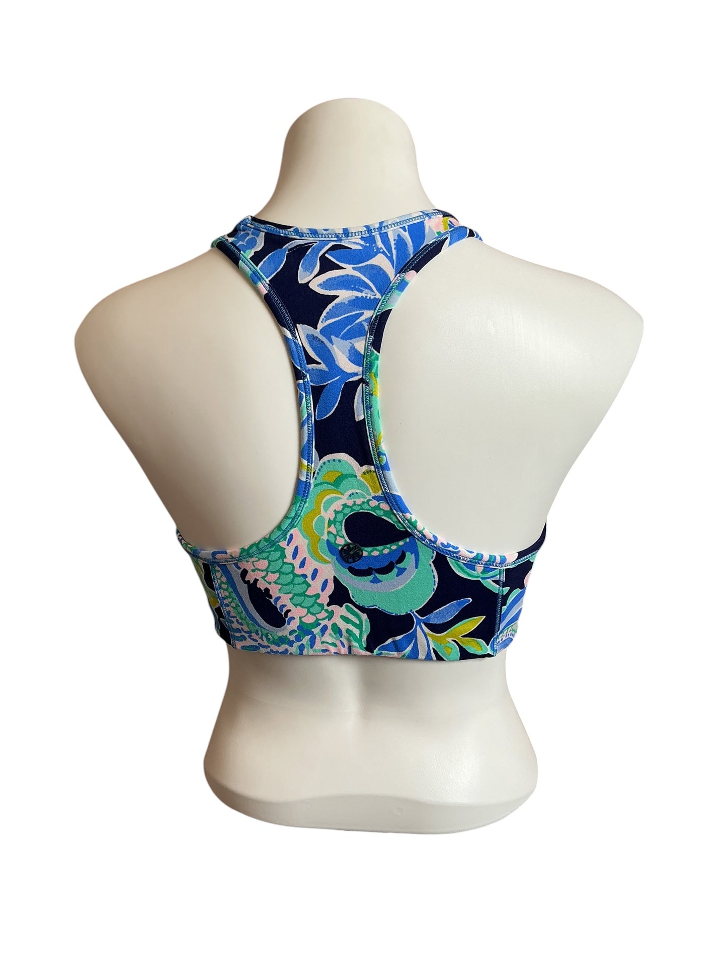 Lilly Pulitzer NWT Teegan Sports Bra Bright Navy Sirens and Spirits - Size M