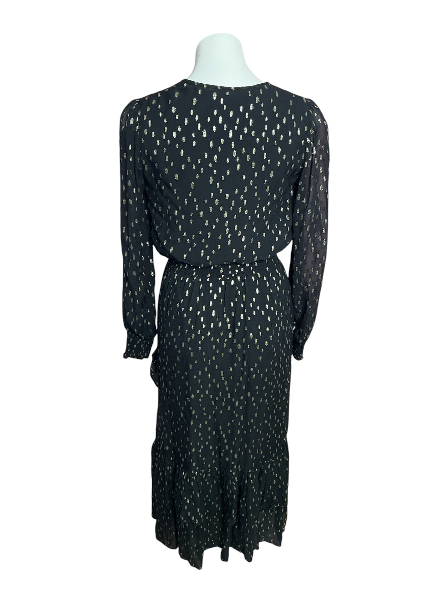 Lilly Pulitzer Cristiana Midi Dress Onyx Viscose Metallic Clip Dobby - Size 4