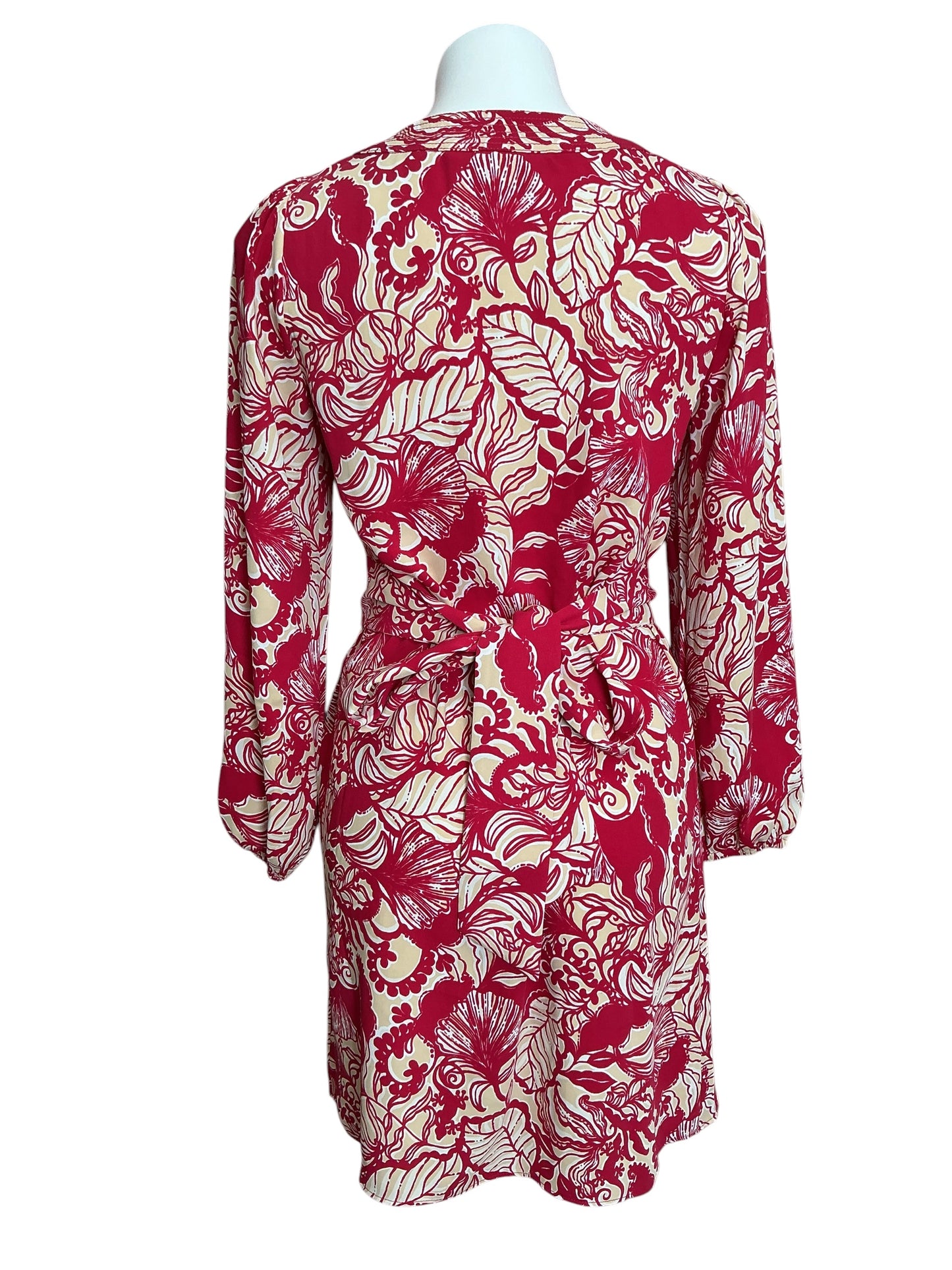 Lilly Pulitzer Maddox Straight Dress Poinsettia Red Island Vibes - Size 2