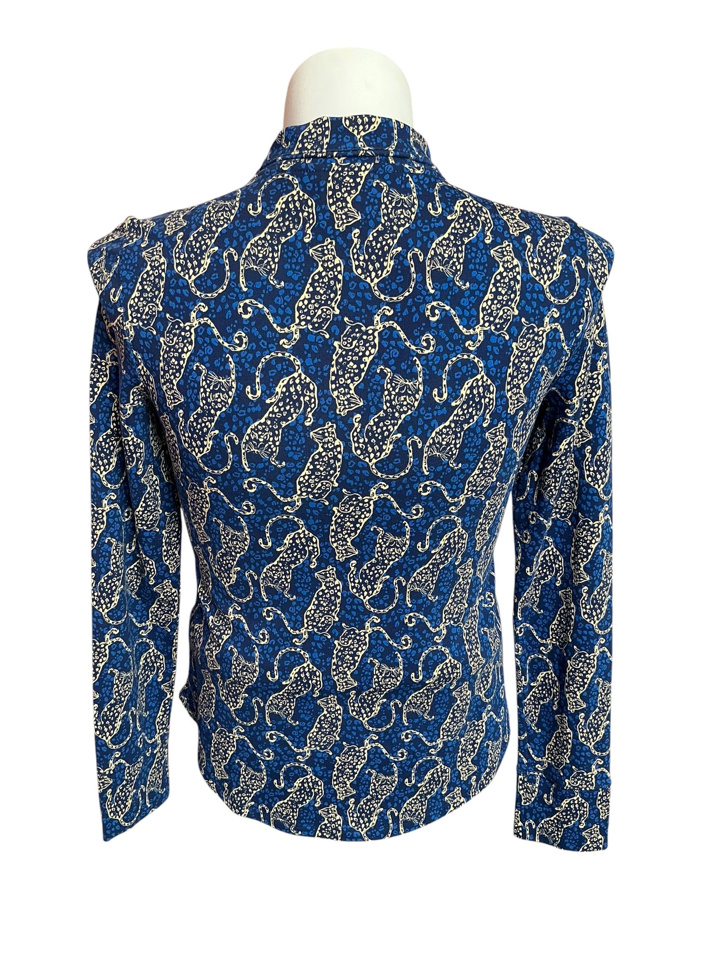 Lilly Pulitzer UPF 50+ Leona Zip-Up Jacket Low Tide Navy Easy To Spot - Size XS
