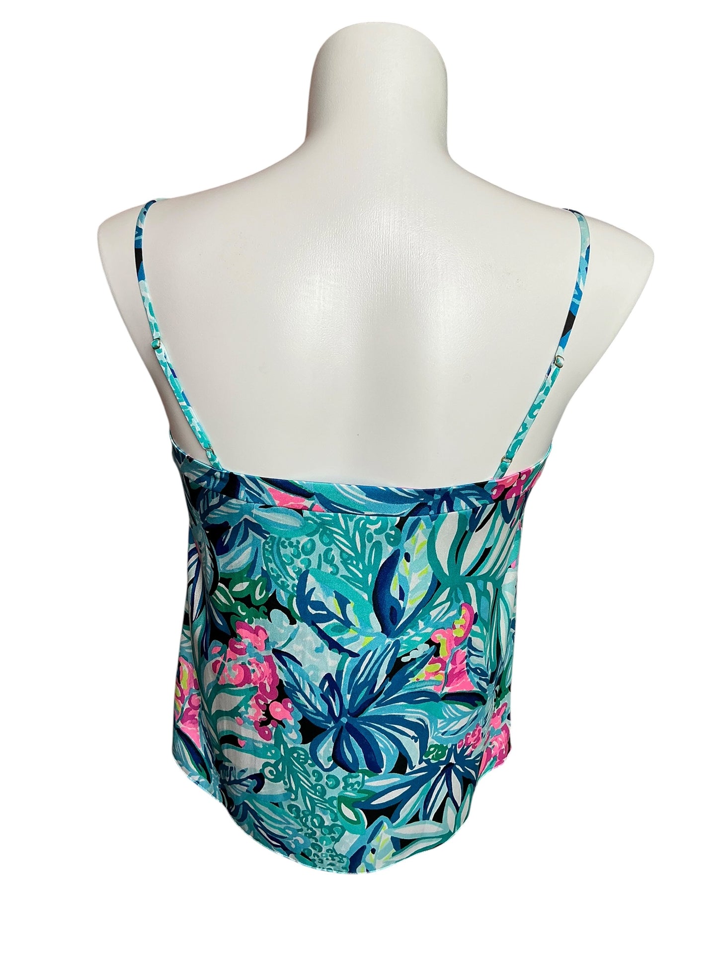 Lilly Pulitzer Margaery Easy Fit Cami Maldives Green Hype It Up - Size M