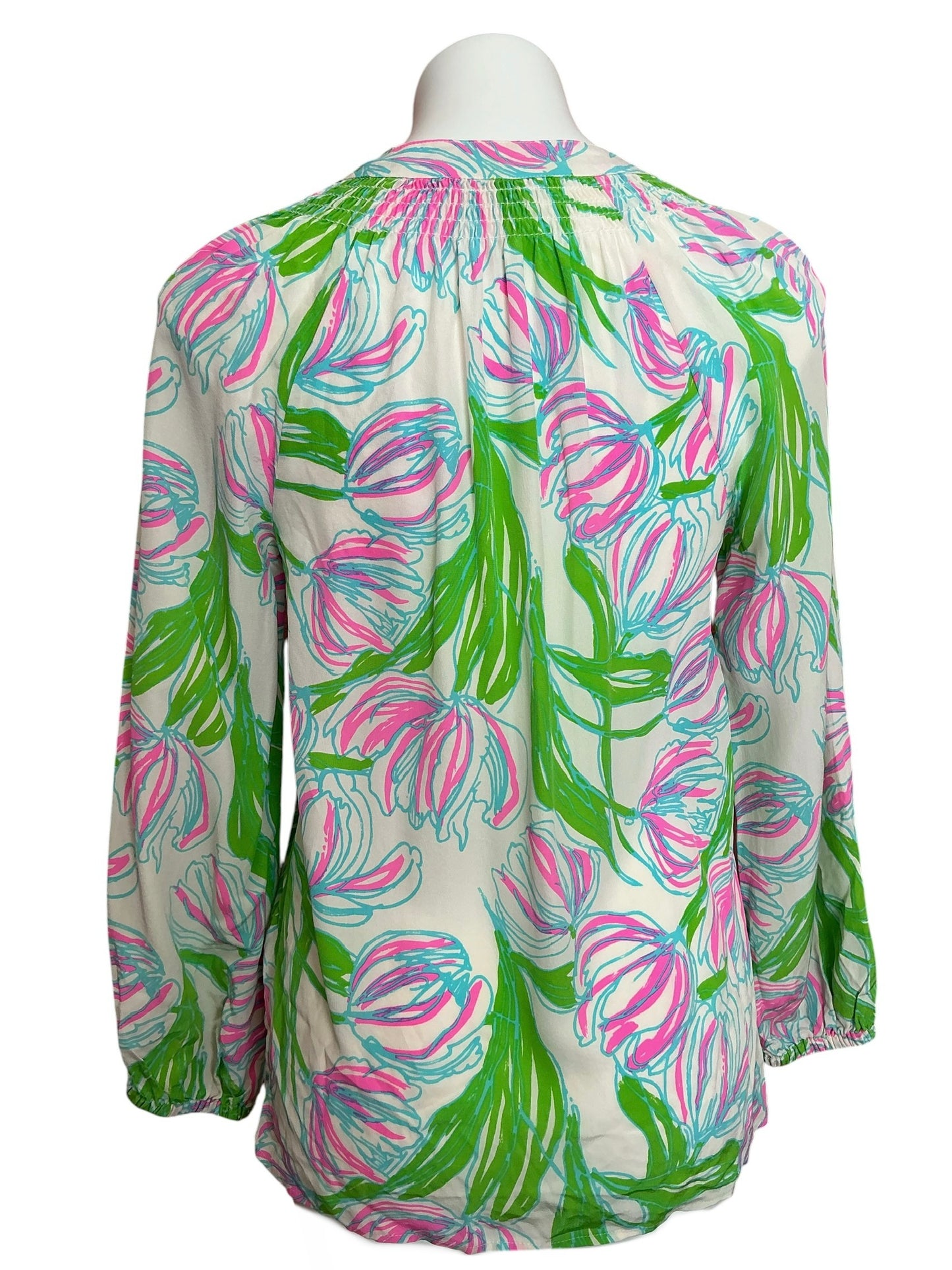 Lilly Pulitzer Elsa Top Resort White Ring The Bellboy - Size XS