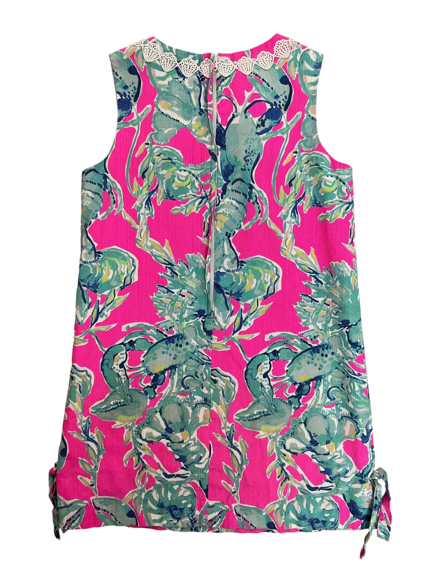 Lilly Pulitzer Girls Kids Shift Dress Raz Berry Lobsters In Love - Size 8
