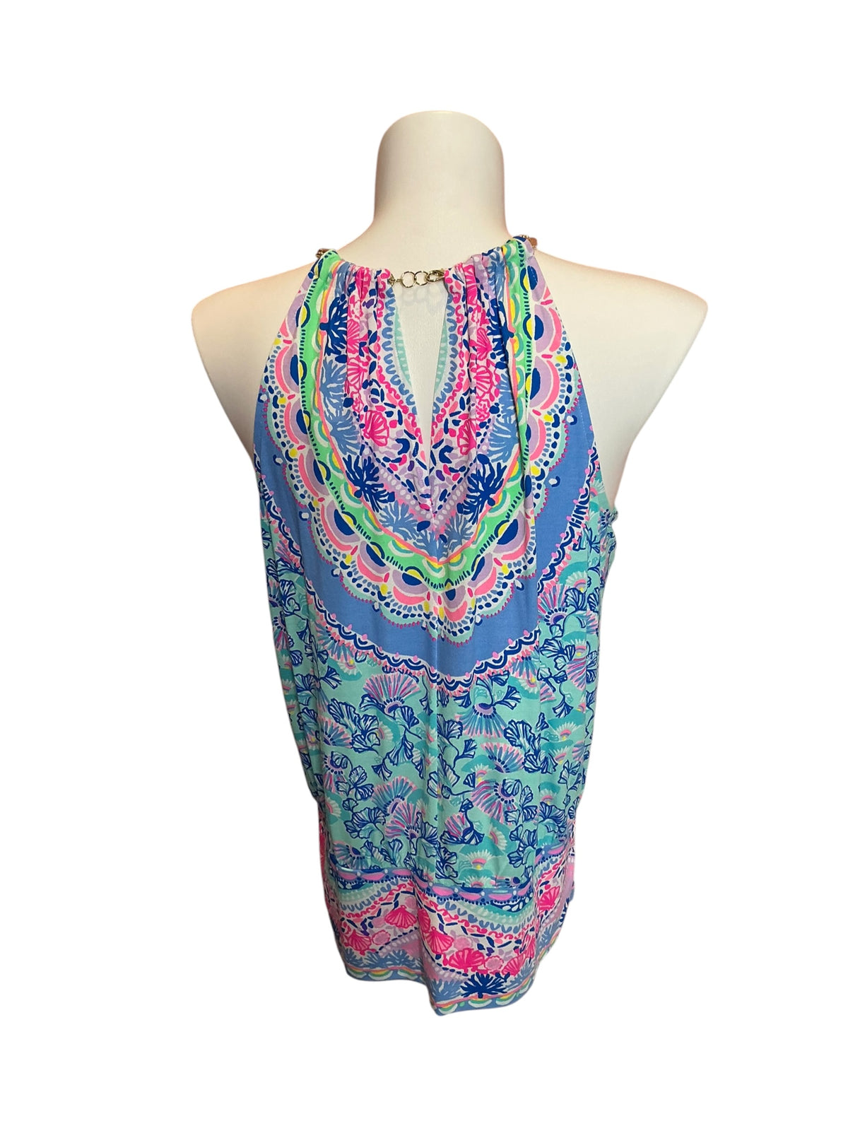 Lilly Pulitzer Bowen Halter Top Seaside Shindig - Size L