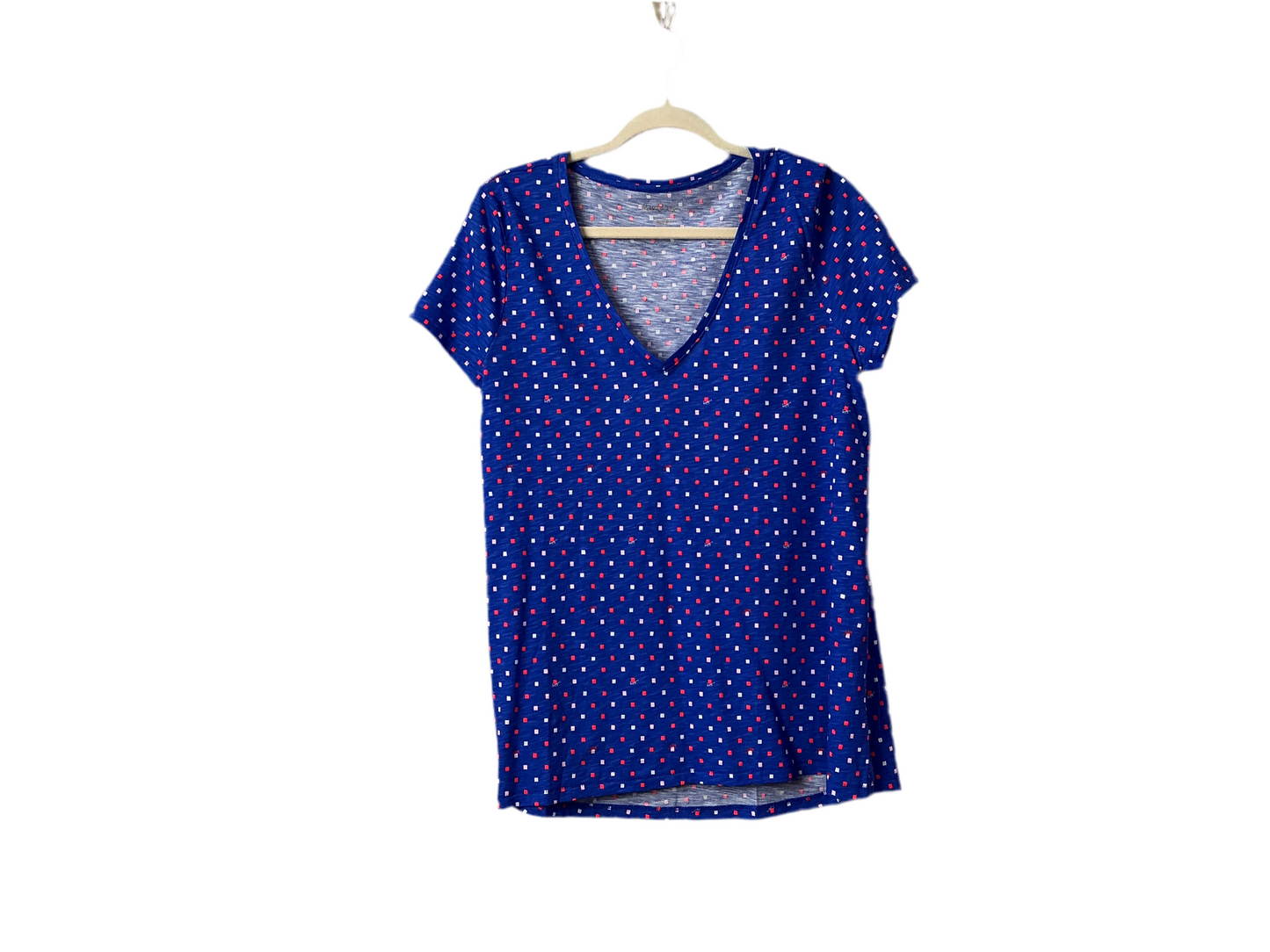 Lilly Pulitzer NWT Etta V-Nexk Boreal Is Blue Lilly Squared - Size L