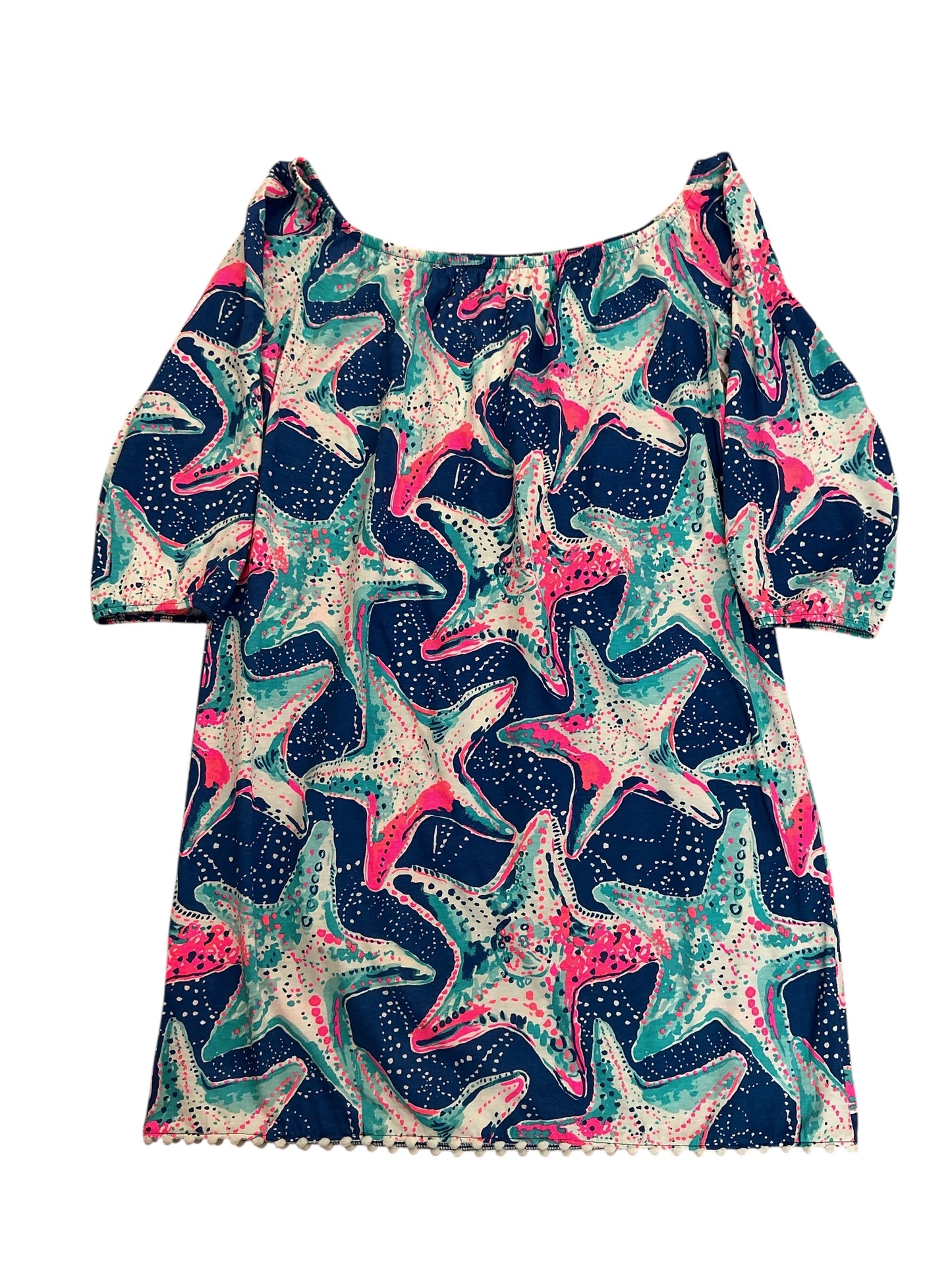 Lilly Pulitzer Girls Mini Enna Indigo Star Struck - Size XL 12-14