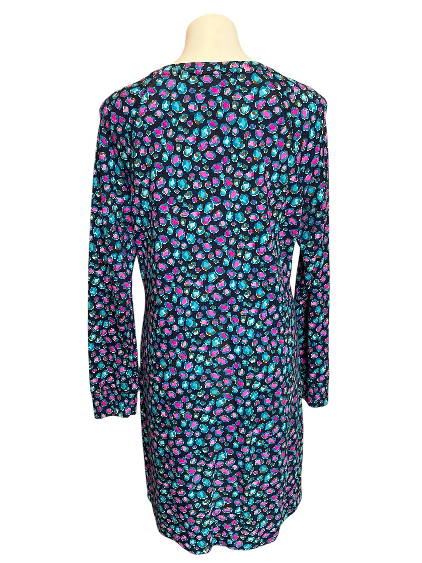 Lilly Pulitzer Beach Comber Long Sleeve Dress Seabreeze Blue Low Tide Navy Spotted In The Wild - Size L