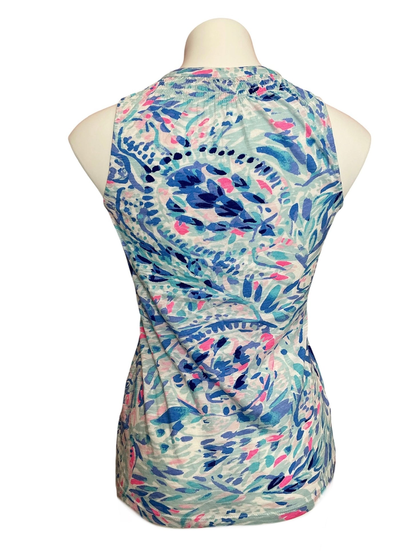 Lilly Pulitzer Essie Top Breakwater Tint Party Wave - Size XXS
