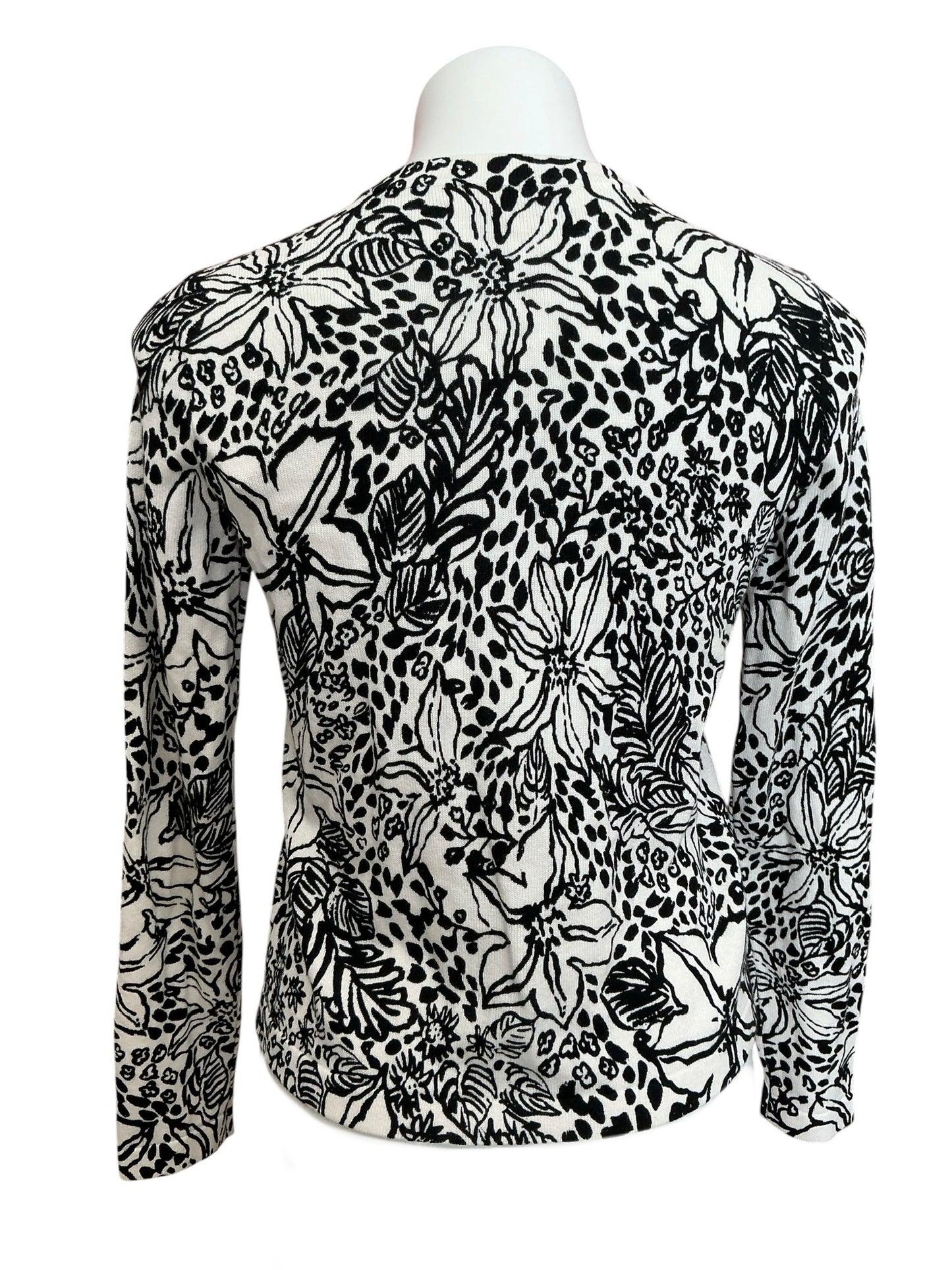Lilly Pulitzer NWT Fairley Cardigan Onyx Lots To Spot - Size XS