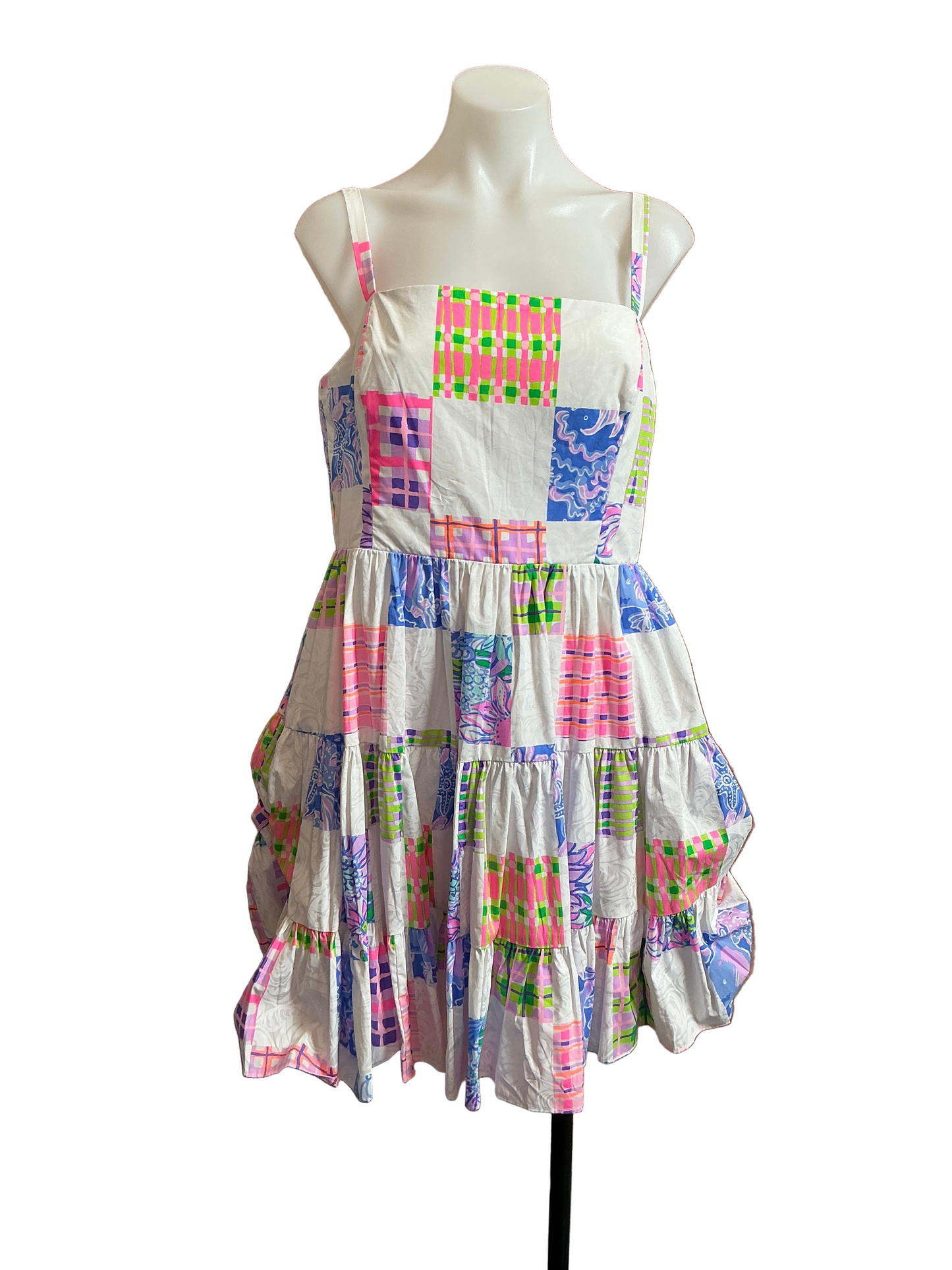 Lilly Pulitzer NWT Alison Cotton Dress Patch Me If You Can - Size 12