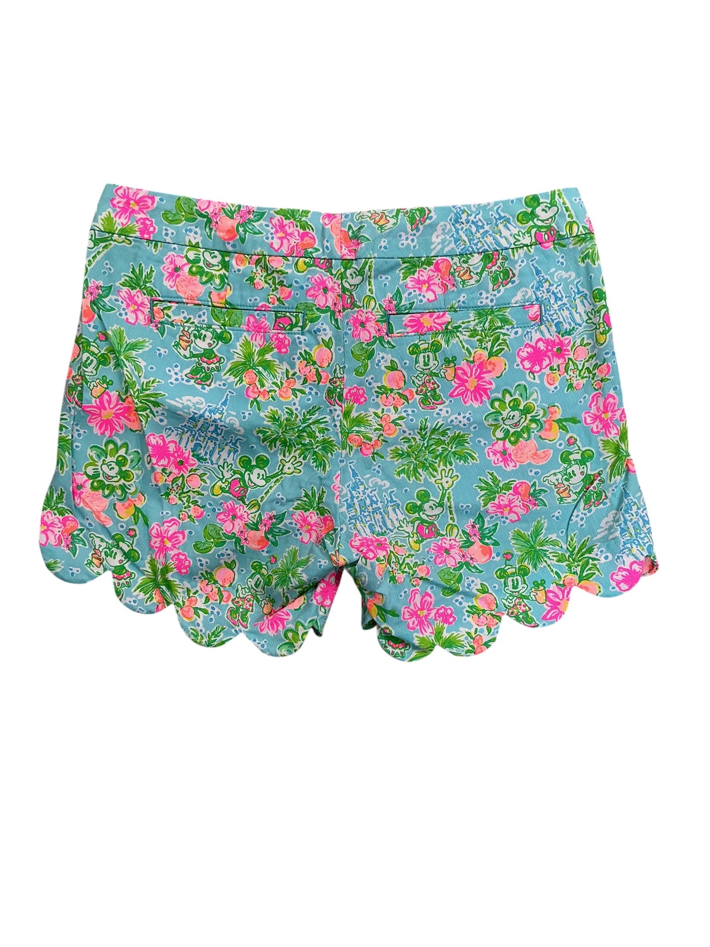 Lilly Pulitzer X Disney Buttercup Scalloped Shorts Blue Ibiza Lilly Loves Disney - Size 00