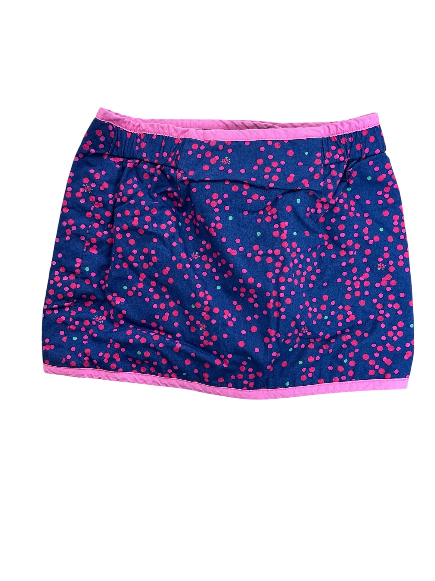 Lilly Pulitzer Kids Girls Haddie Embroidered Reversible Skirt Aegean Navy Elefrance - Size 2T