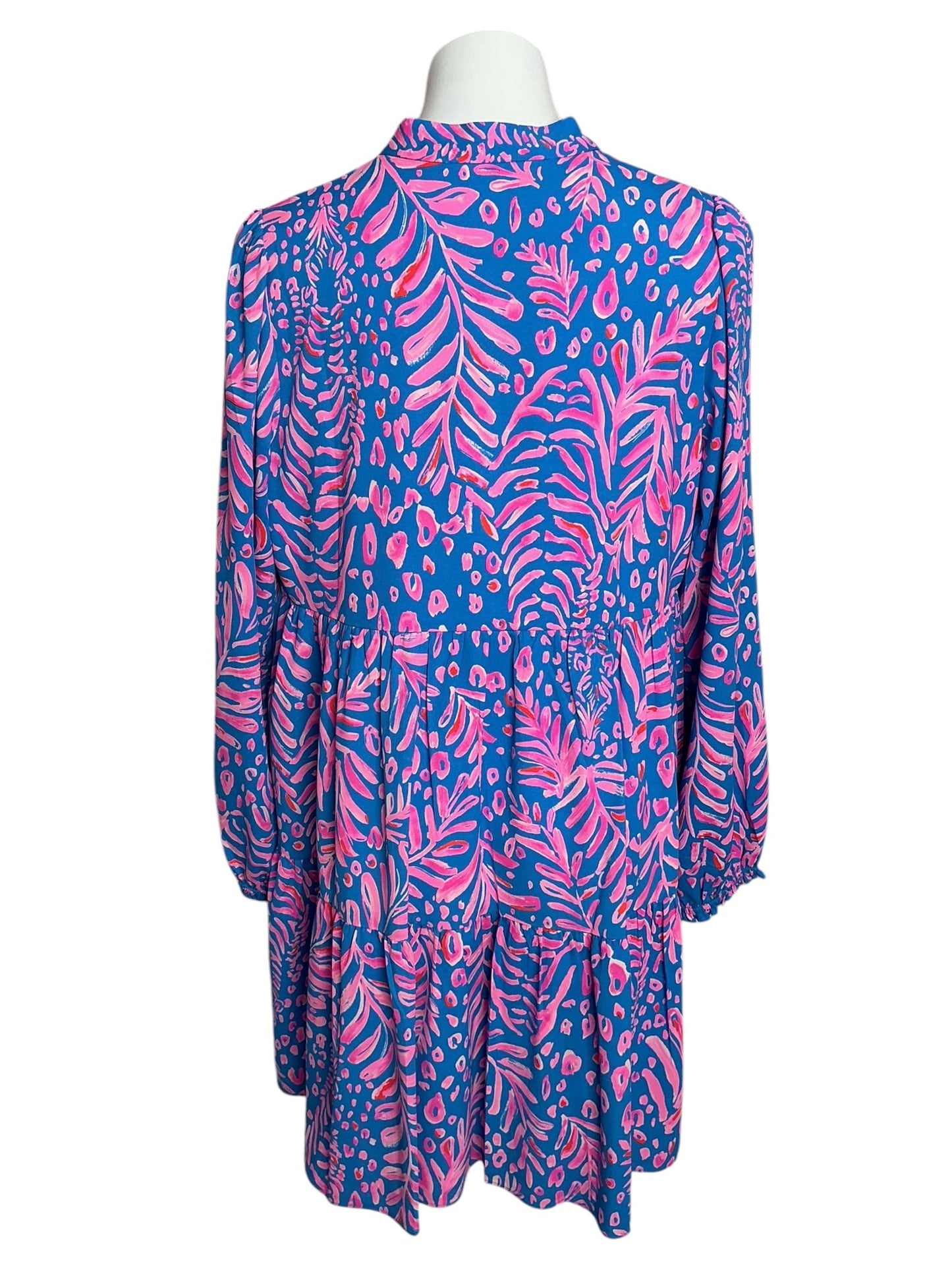 Lilly Pulitzer NWT Winona Stretch Dress Pundy Blue La Zebra - Size L