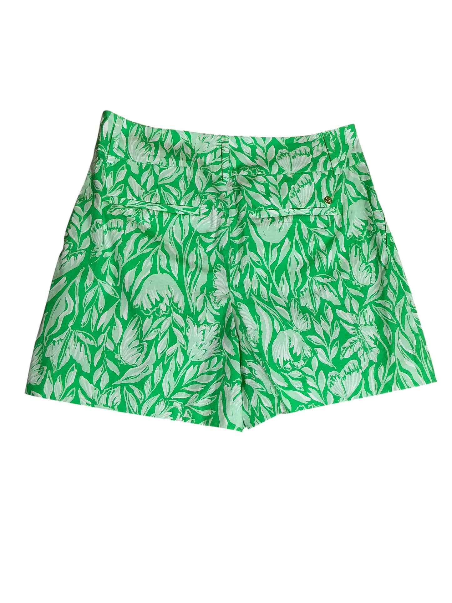 Lilly Pulitzer 4" Dempsey Stretch Short Fauna Green Tulip to Tango - Size 10