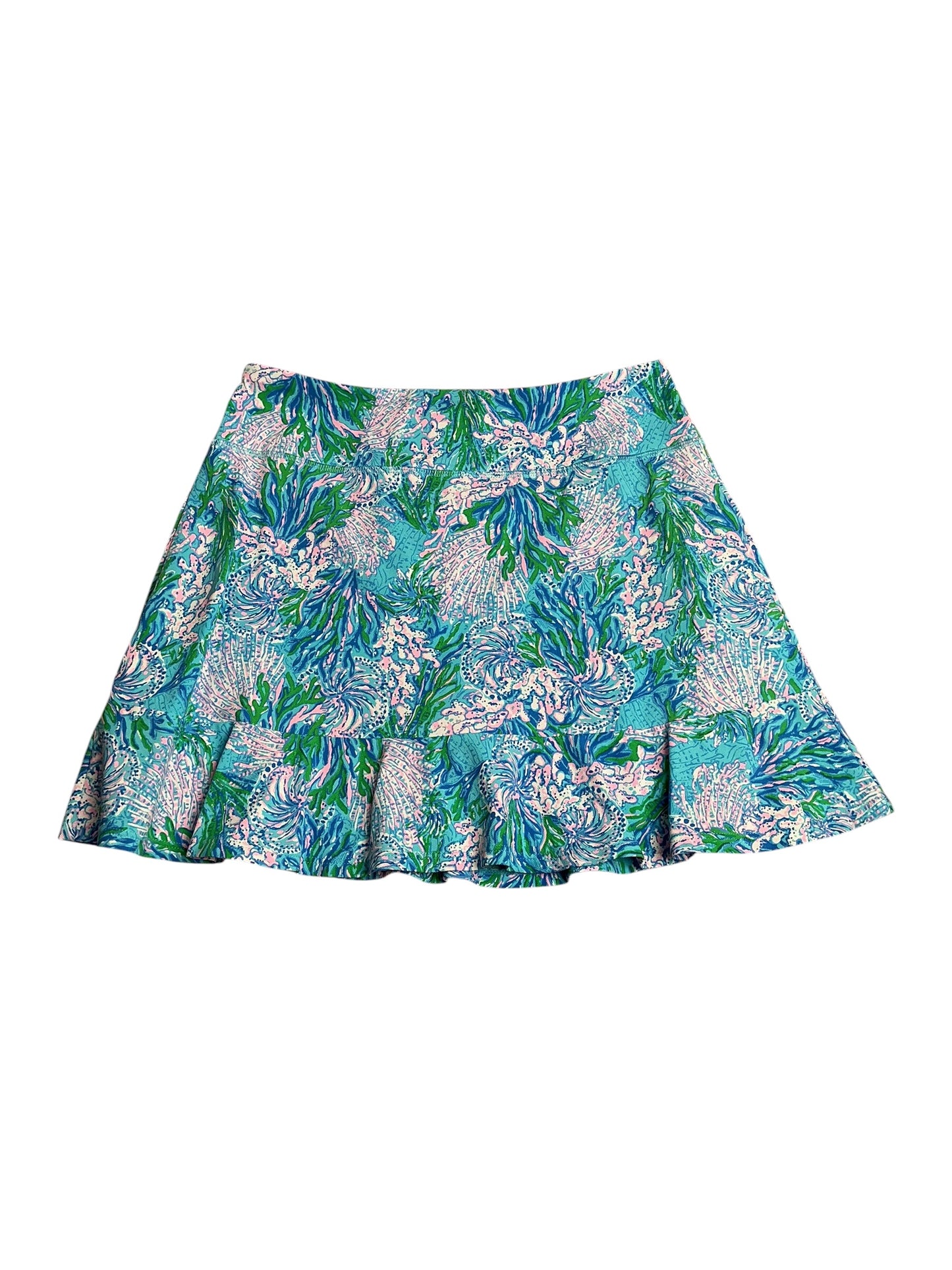 Lilly Pulitzer- Luxletic Zadora Skort Las Olas Aqua Strong Current Size M