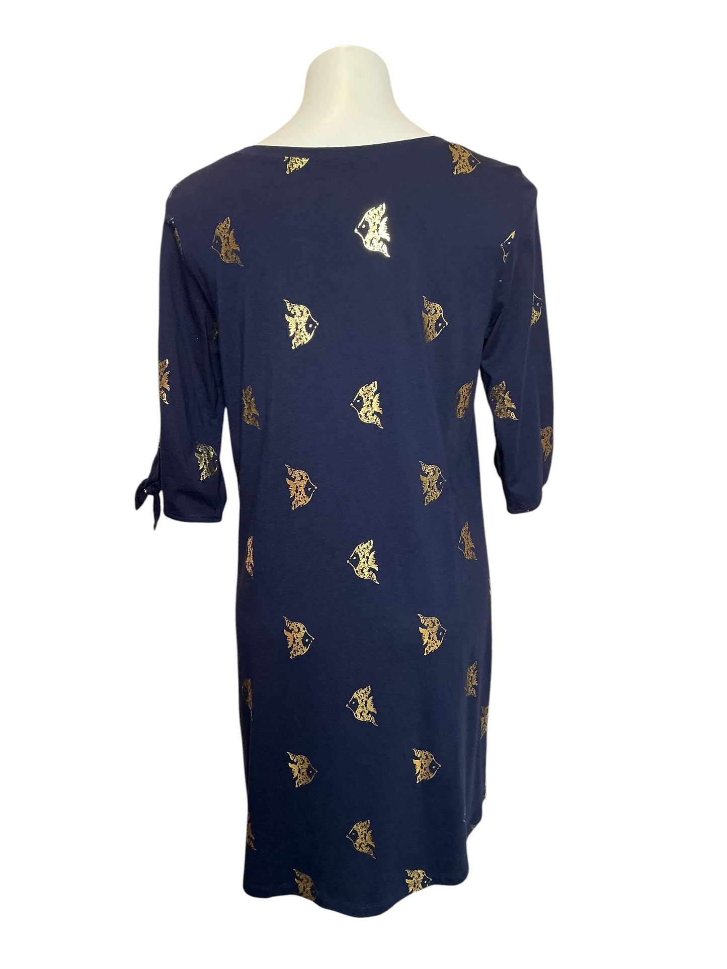 Lilly Pulitzer Preston Short Tie-Sleeve Dress Reel It In - Size L