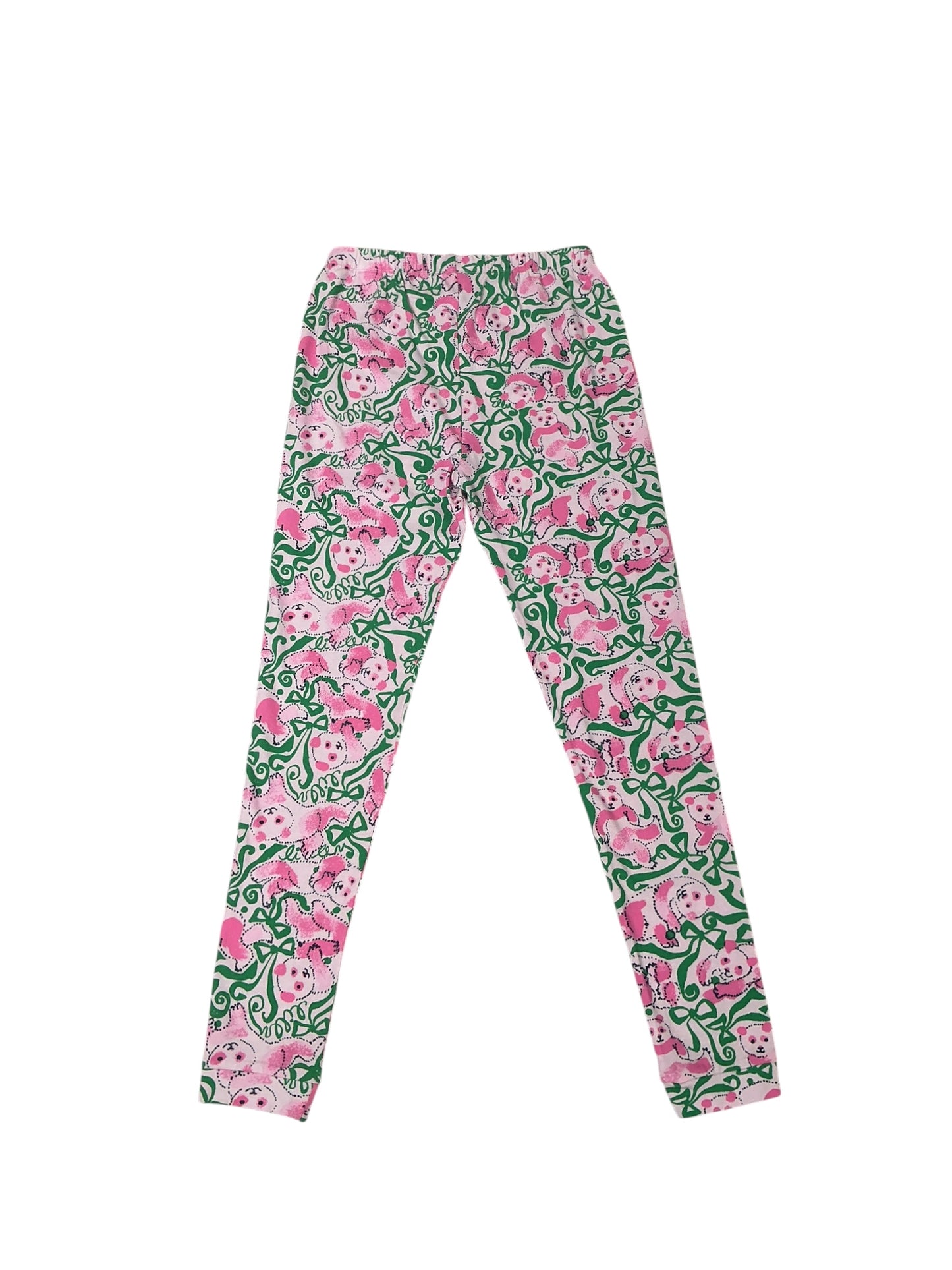 Lilly Pulitzer NWT Girls Mini Sammy Pajama Set Pink Quartz Panda N Bows - Size 1