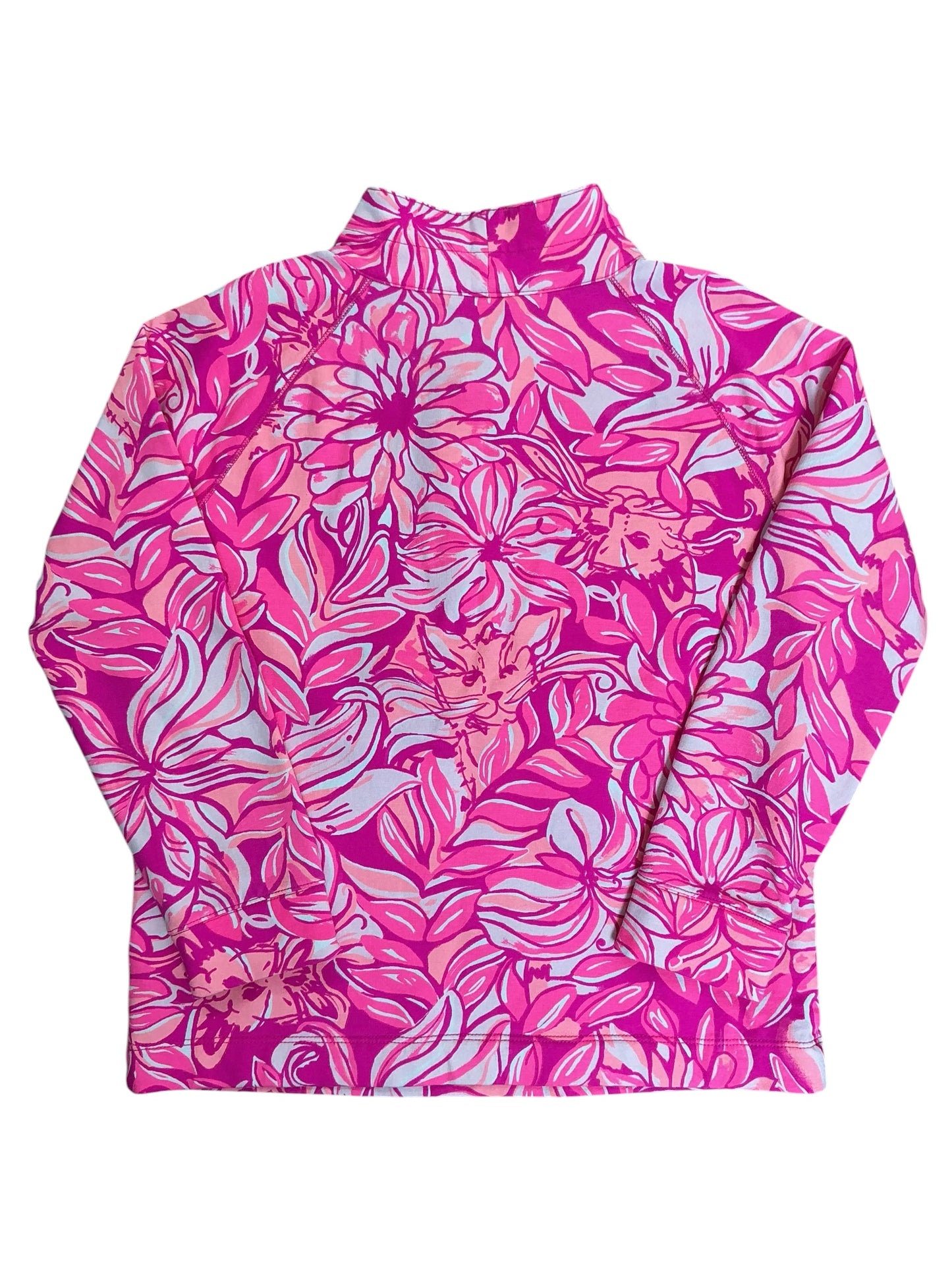 Lilly Pulitzer Kids Girls Skipper Popover Top Pawsitive Cattitude - Size L 8-10