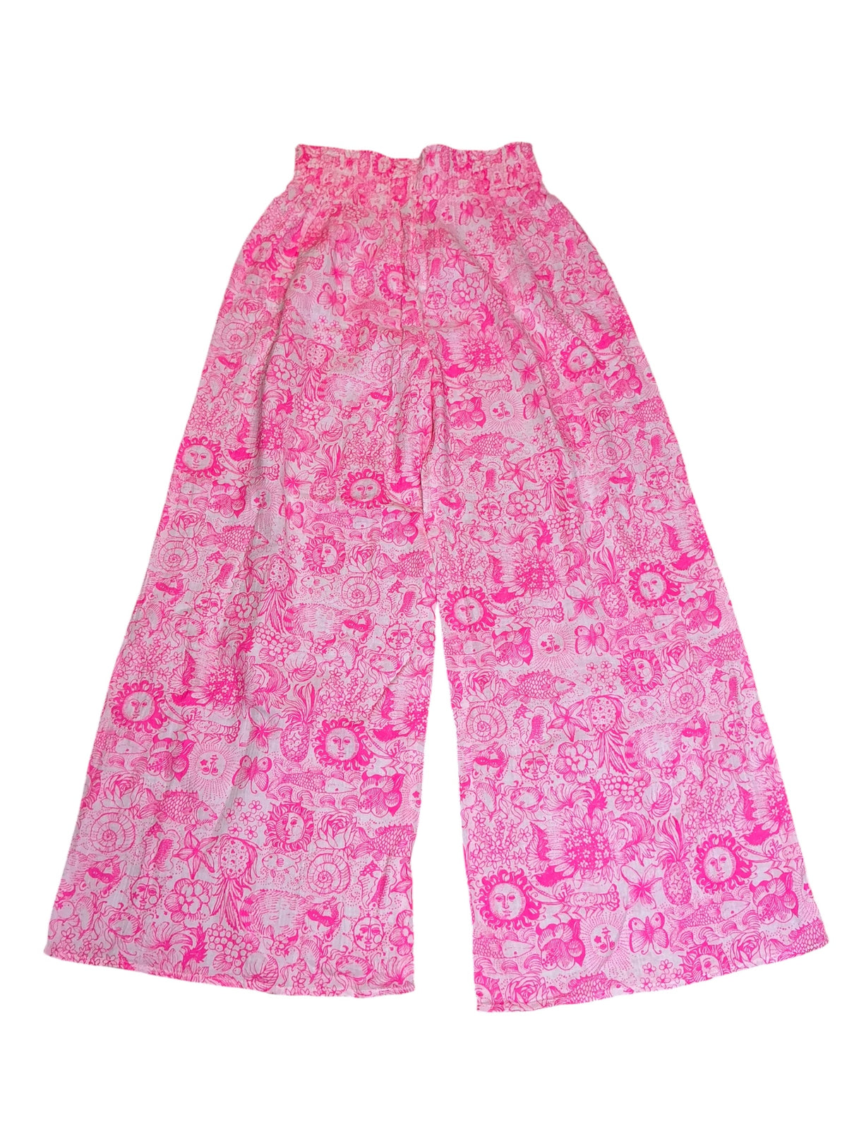 Lilly Pulitzer NWT Enzo Pant Coverup Cherry Blossom Pink Lil Fleur De Lilly - Size S