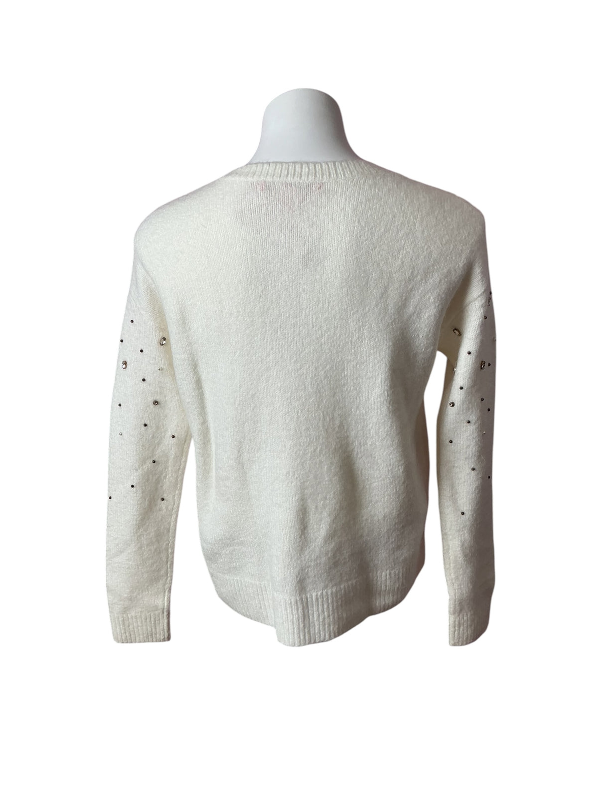 Lilly Pulitzer Nysa Rhinestone Sweater Coconut Rhinestone Splash - Size S