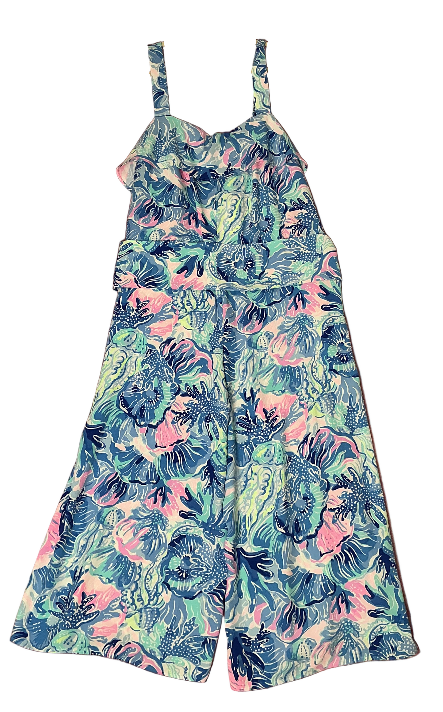 Lilly Pulitzer NWT - Tasely Jumpsuit - Saltwater Blue Shade Seekers - Size 14