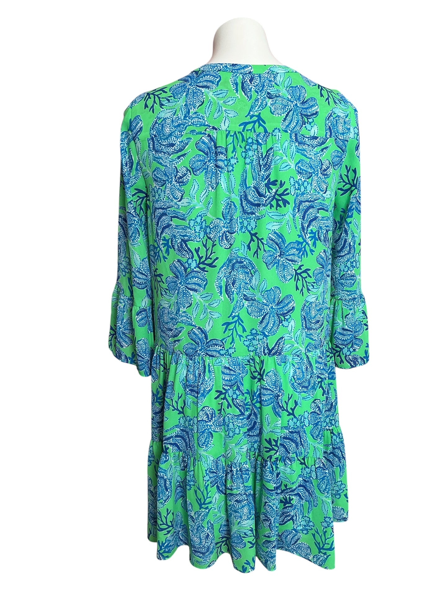 Lilly Pulitzer Gabriel Tunic Dress Cabana Green Keepin It Reel - Size 8