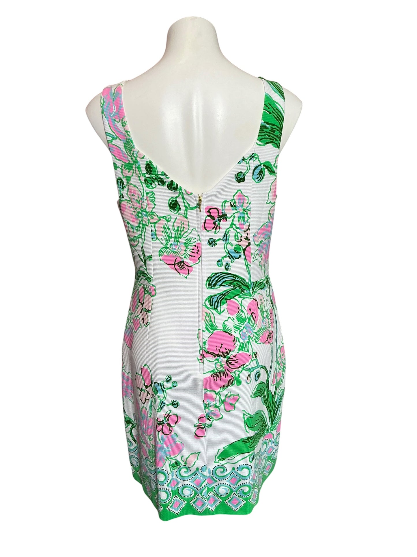 Lilly Pulitzer NWT Del Rey Stretch Shift Multi Oversized Orchids On The Avenue - Size L