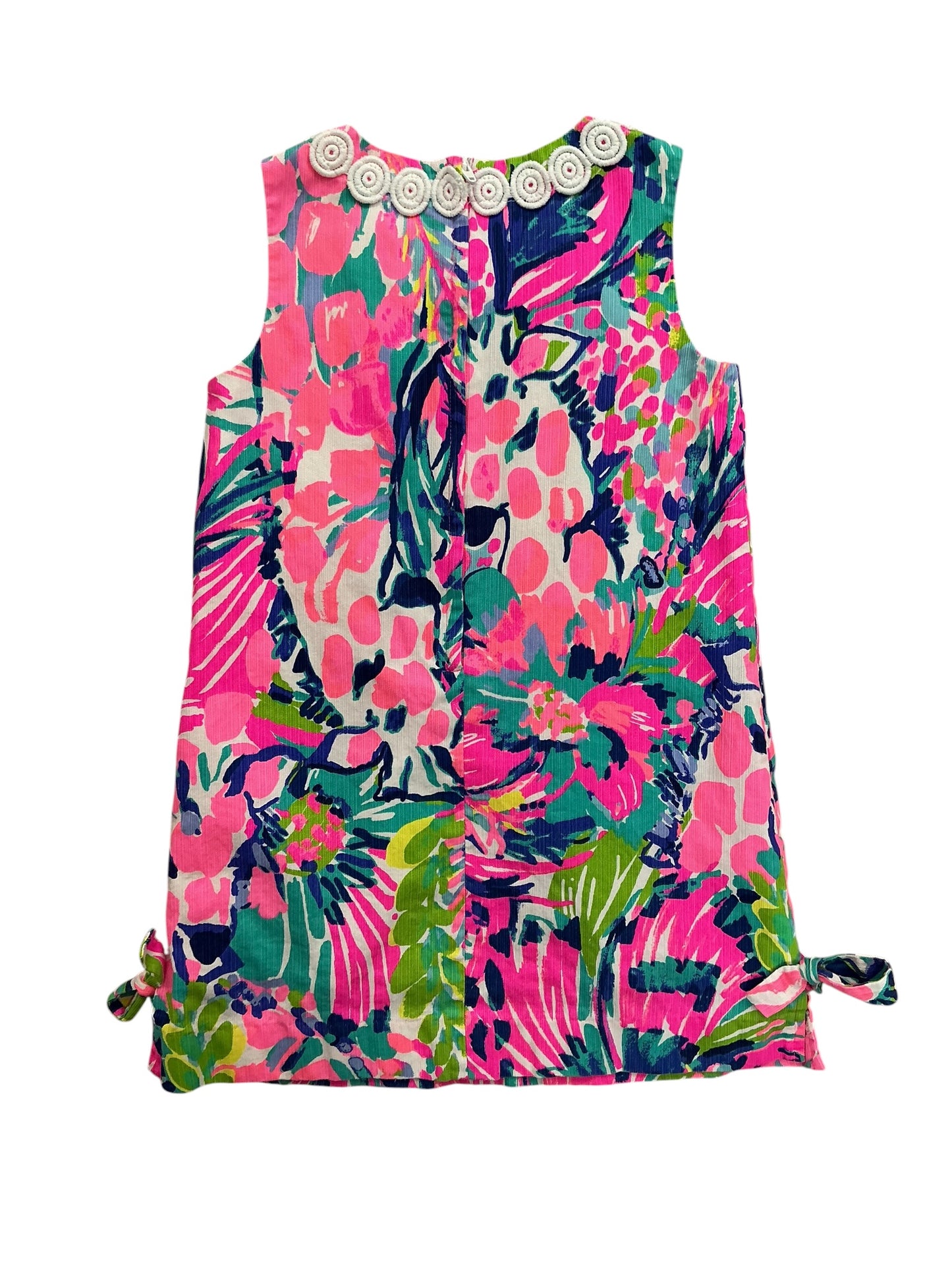 Lilly Pulitzer Kids Girls Classic Lilly Shift Dress Long Necks - Size 5