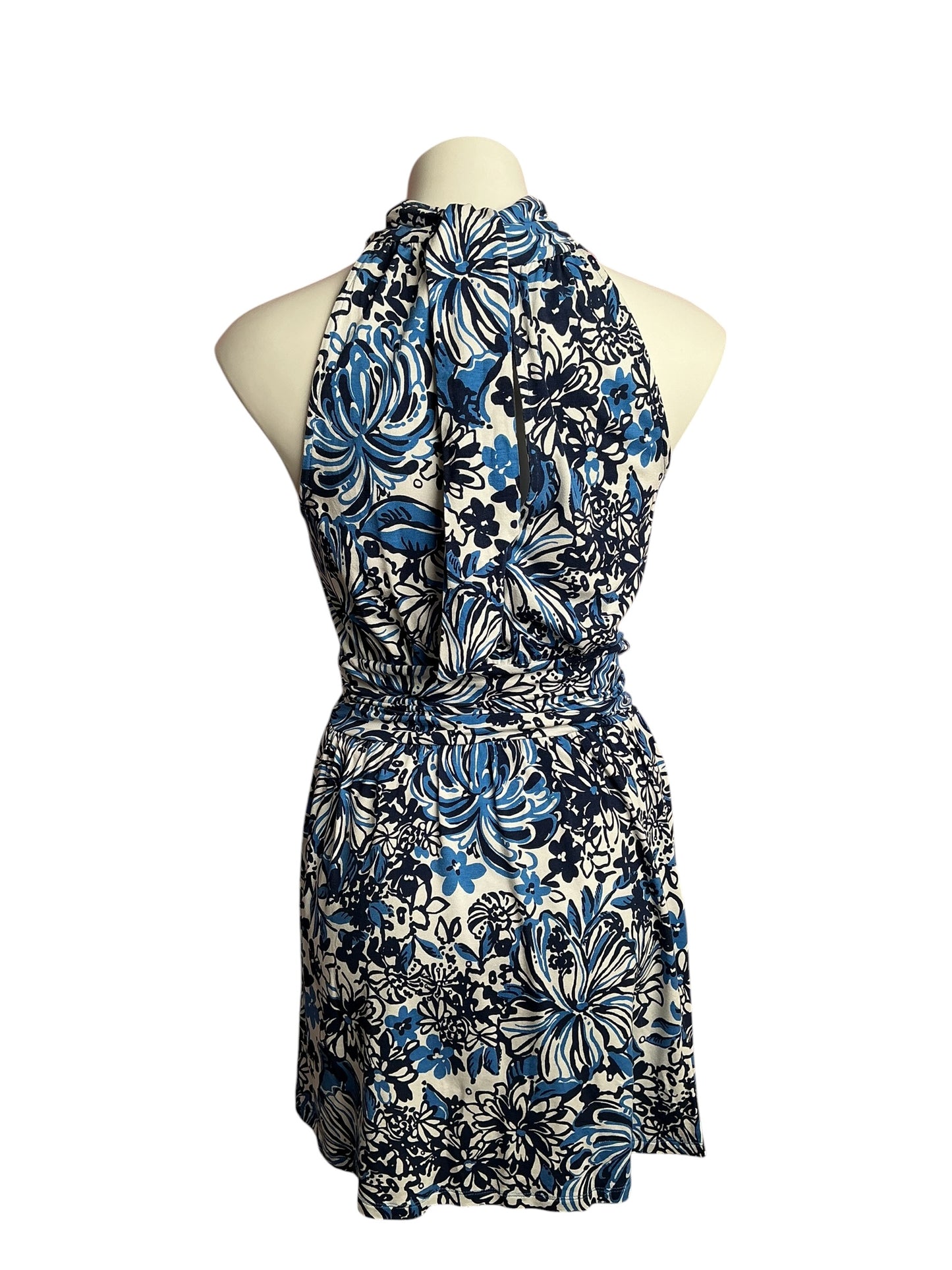 Lilly Pulitzer- Wyota Skirted Romper Low Tide Navy Pandarama Size S