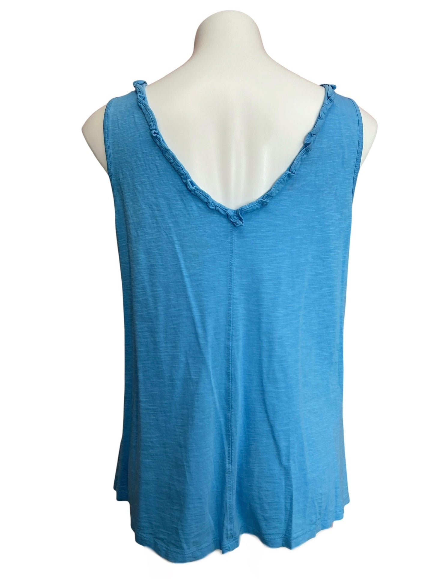 Lilly Pulitzer Gigi Ruffle Tank Top Bermuda Blue - Size L