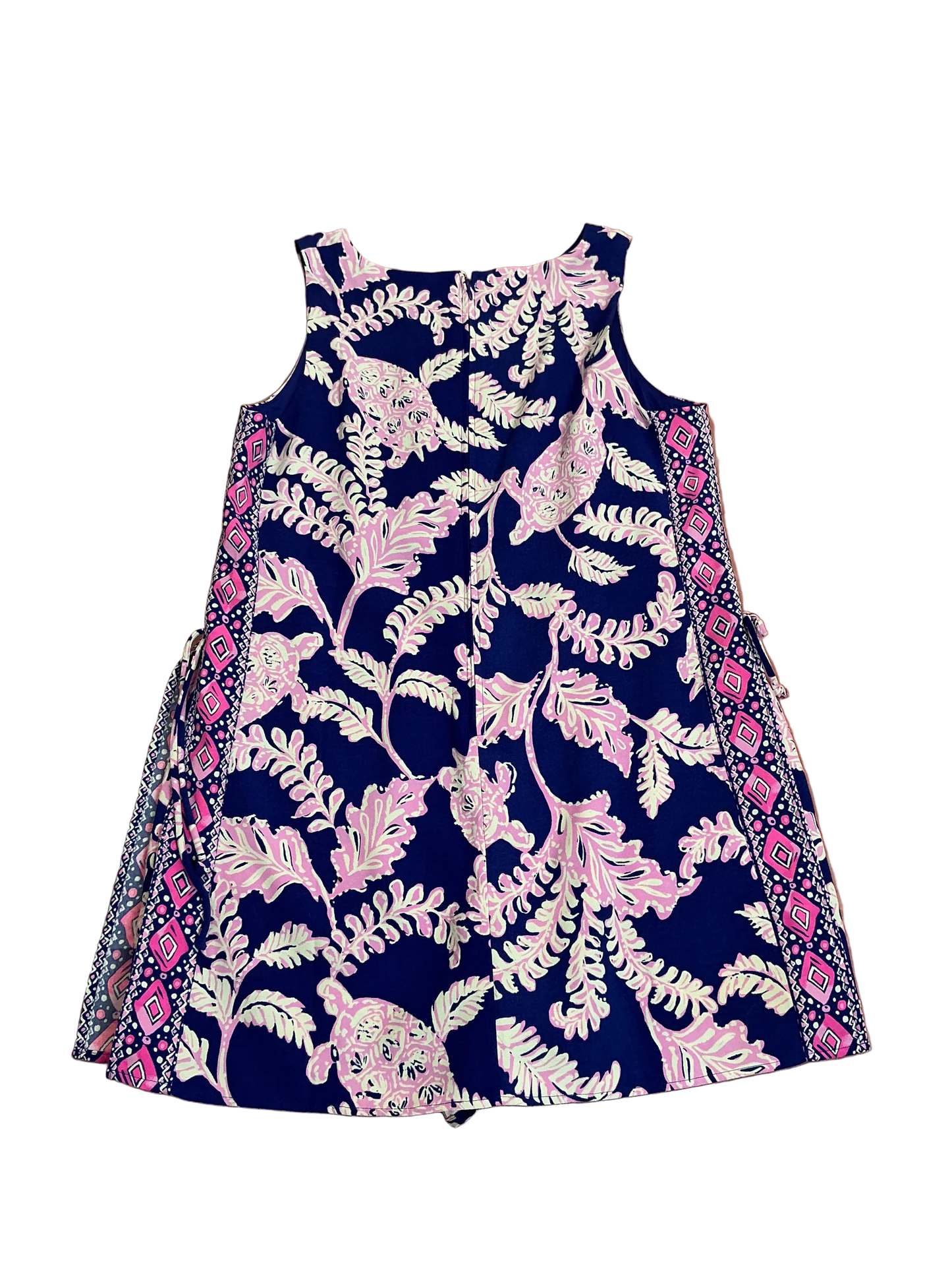 Lilly Pulitzer Donna Romper Galaxy Blue What The Shell Turtle - Size 16