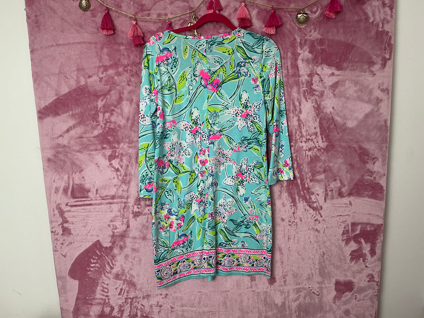 Lilly Pulitzer Beacon Dress - Bali Blue Sway This Way Engineered - Size M