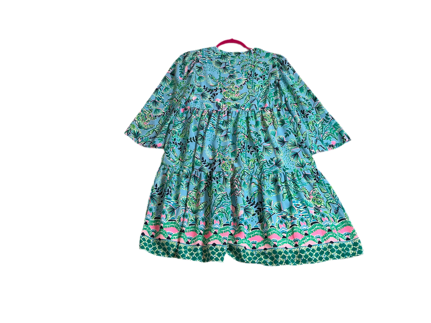 Lilly Pulitzer NWT Martine 3/4 Sleeve Dre Frenchie Blue Mosaic Shells Engineer - Size XS