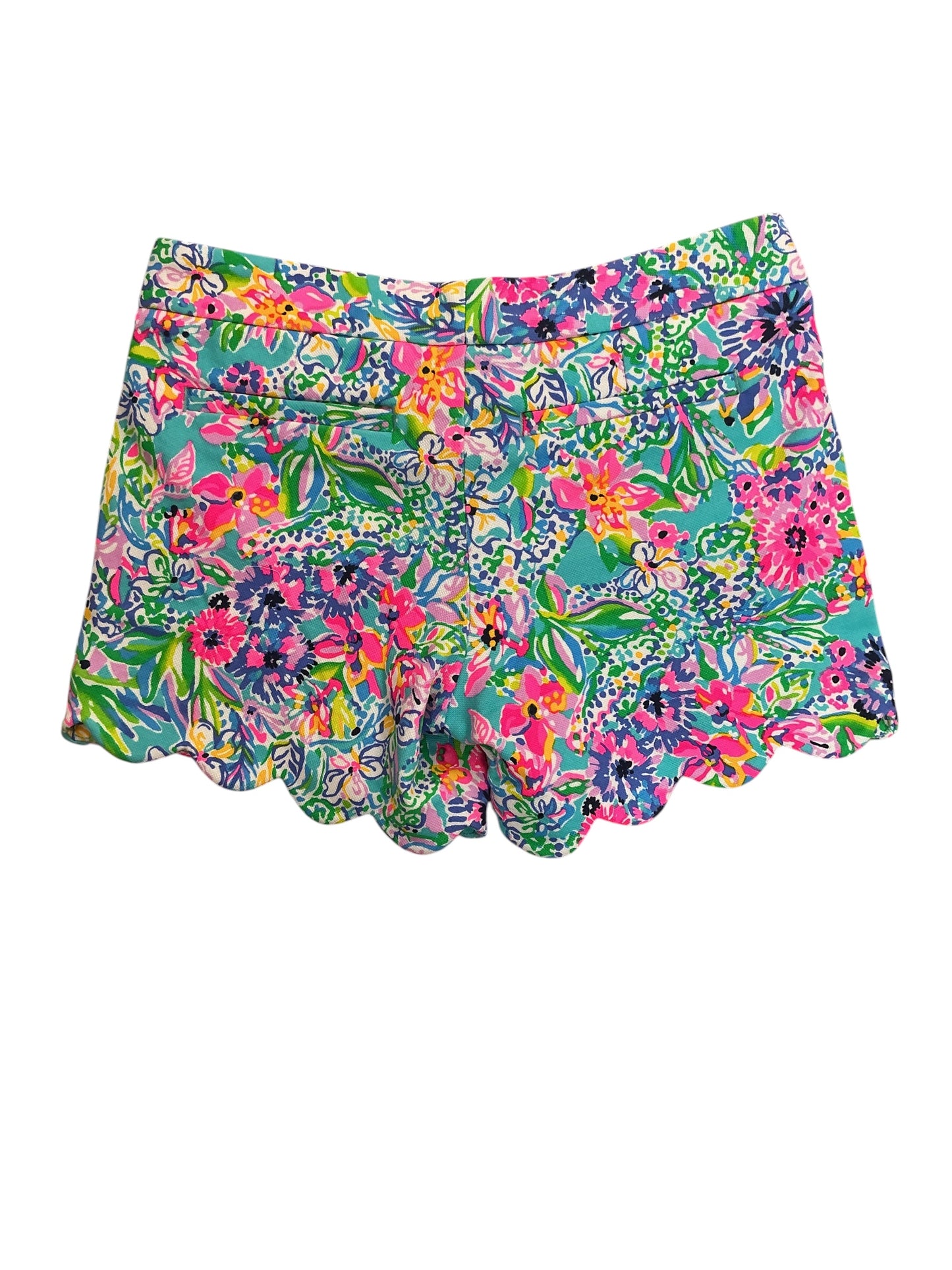 Lilly Pulitzer NWT Buttercup Knit Shorts Amalfi Blue Alligator Isle - Size 2
