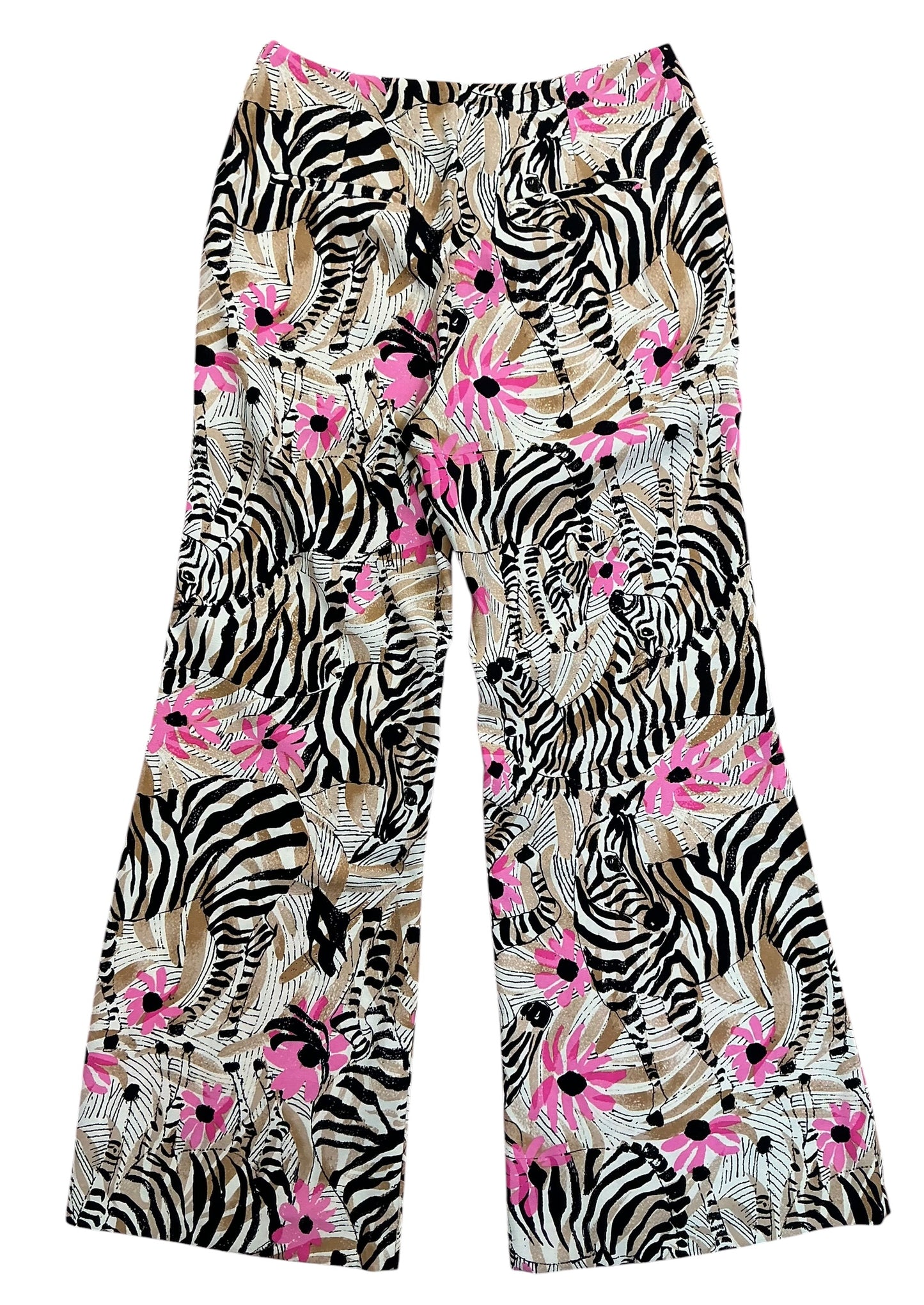 Lilly Pulitzer Polyana High Rise Palazzo Pants Rutabaga El Morocco - Size 6
