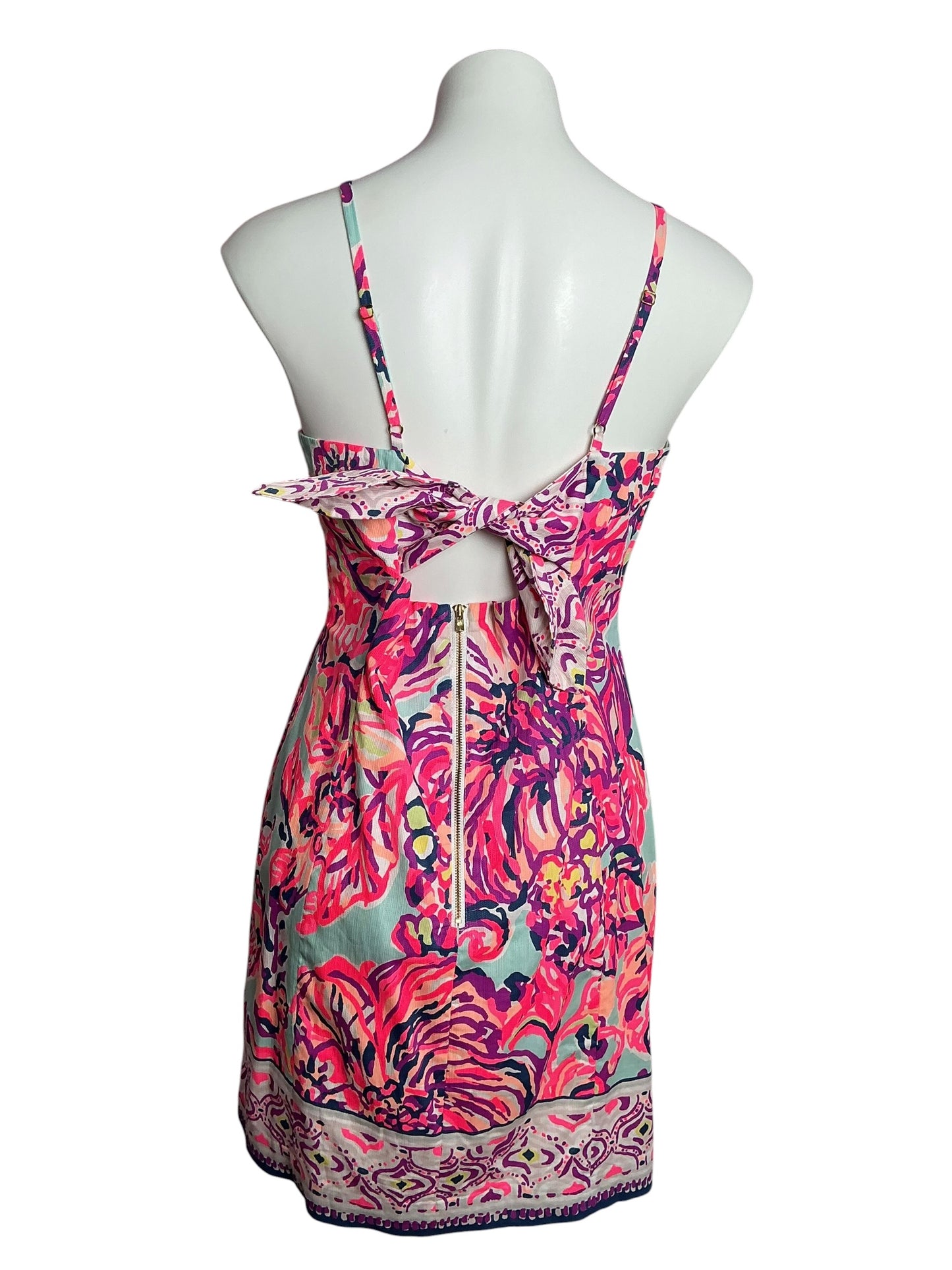 Lilly Pulitzer Shelli Stretch Shift Dress Serene Blue Big Escapade - Size 12