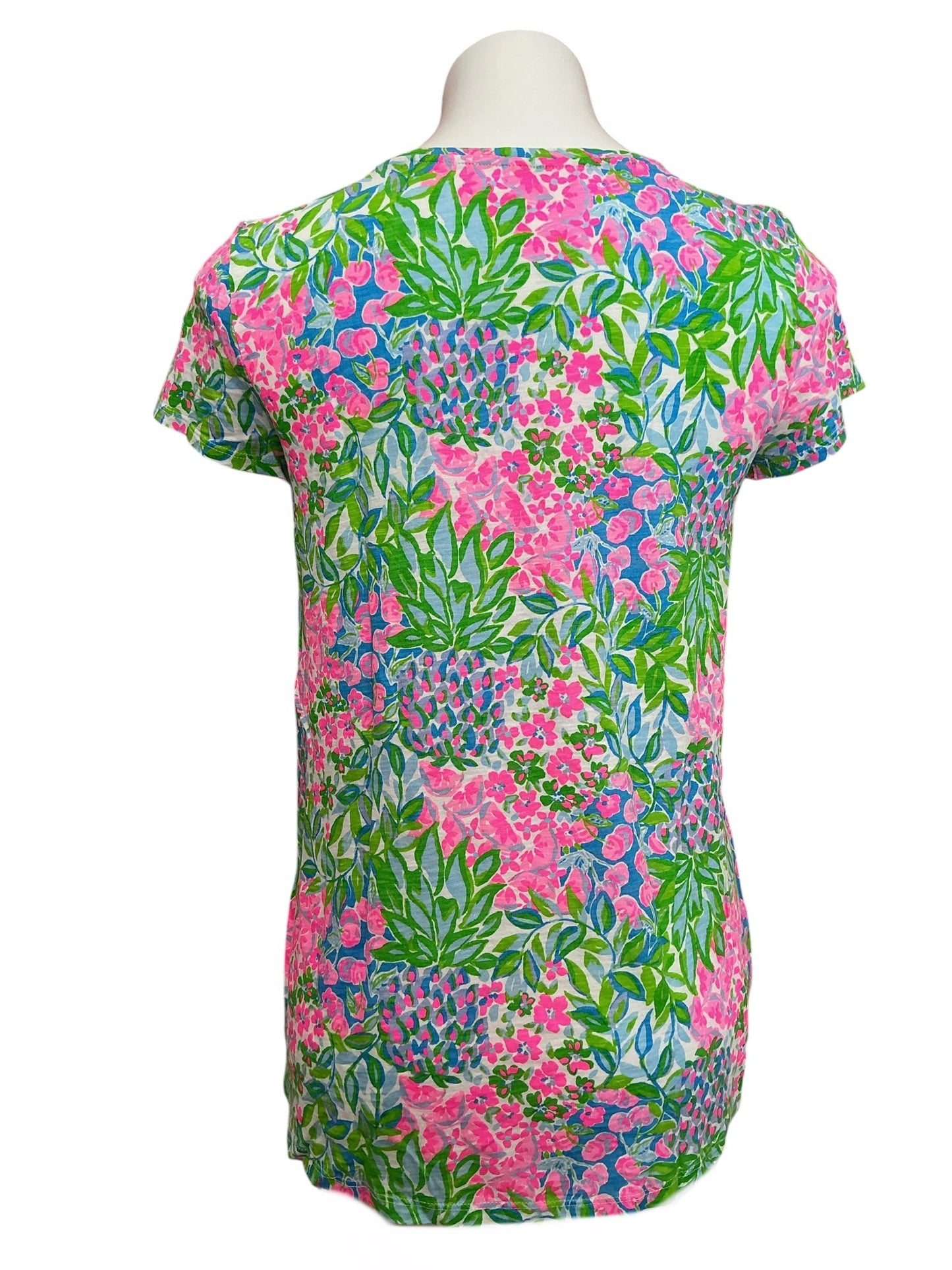 Lilly Pulitzer Etta V Neck Too Multi A Cherry On Top - Size S