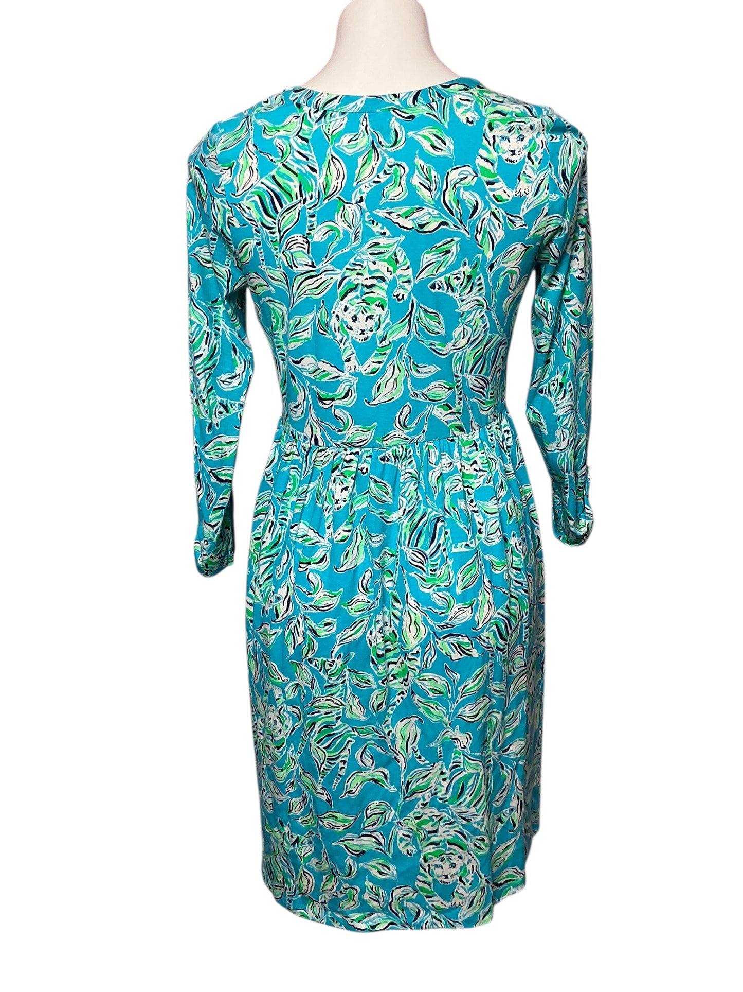 Lilly Pulitzer Loran Swing Dress - Turquoise Oasis Outta Line - Size S