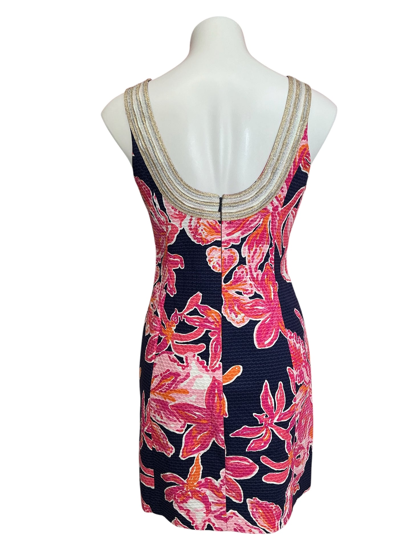 Lilly Pulitzer Valli Shift Dress Starlight Navy Once Upon A Time Engineered - Size 4